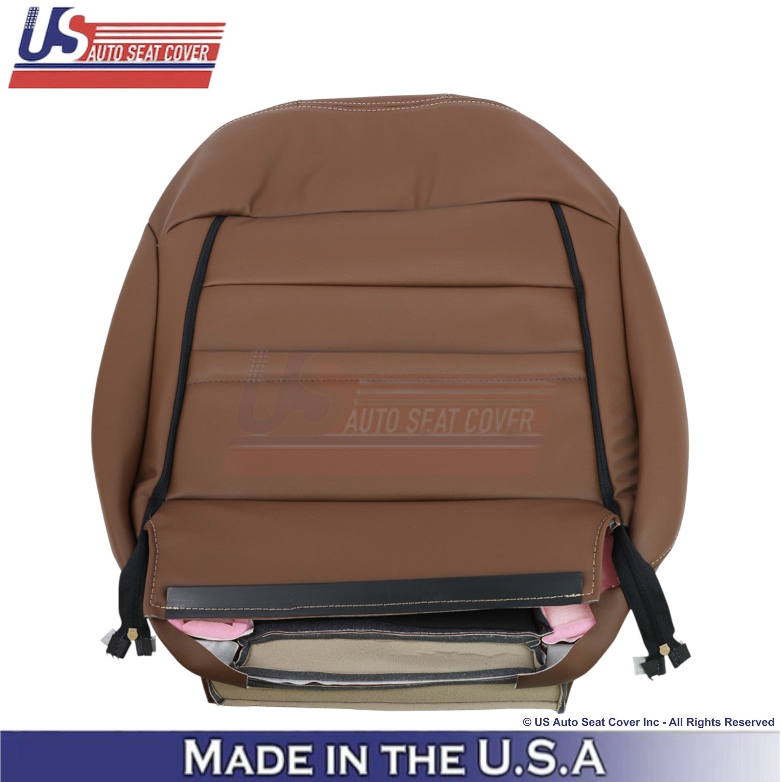 2015-2017 For Subaru Outback Leatherette Front Replacement Covers Slate Brown