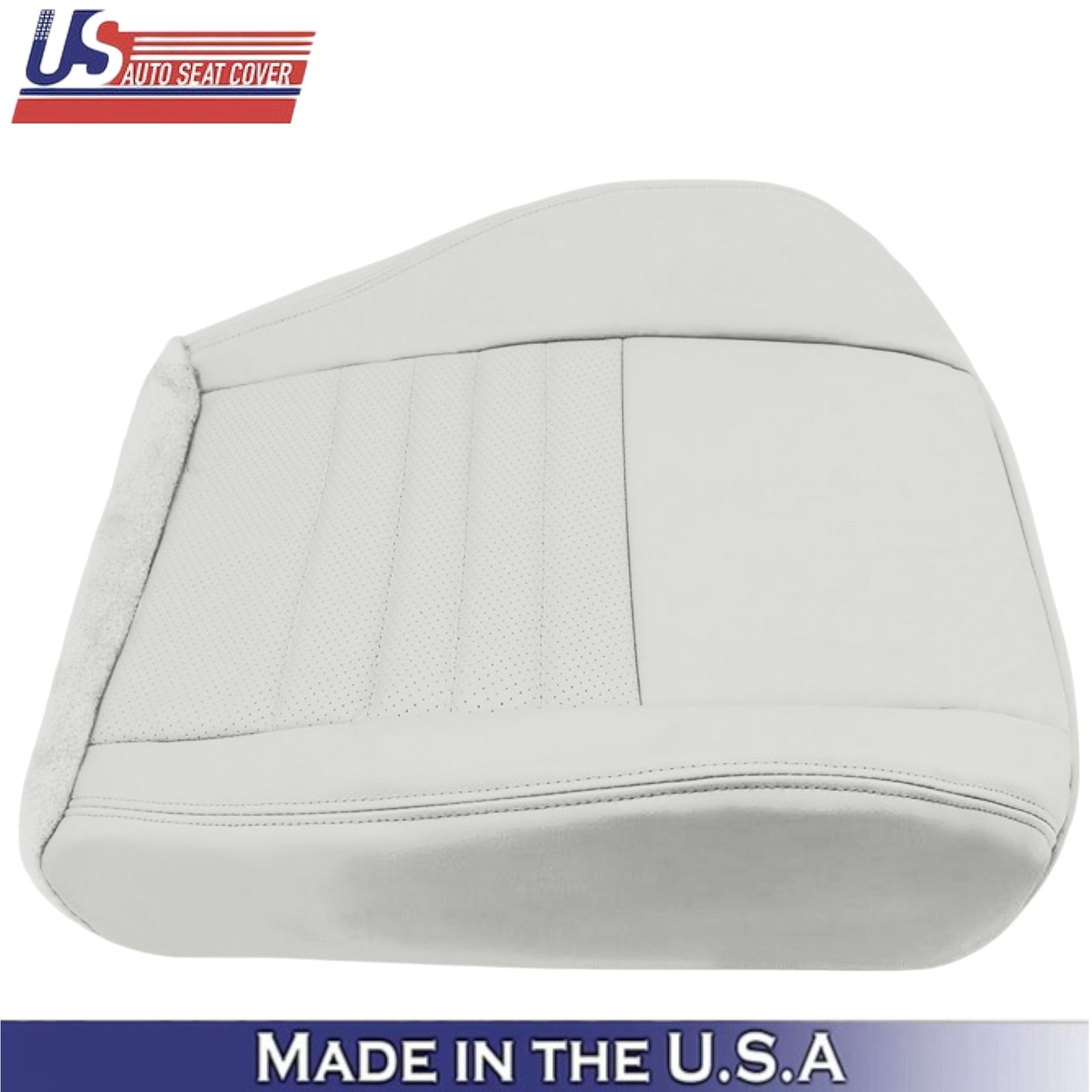 1999-2004 For Ford Mustang GT Leather Passenger Bottom Seat Cover Oxford White