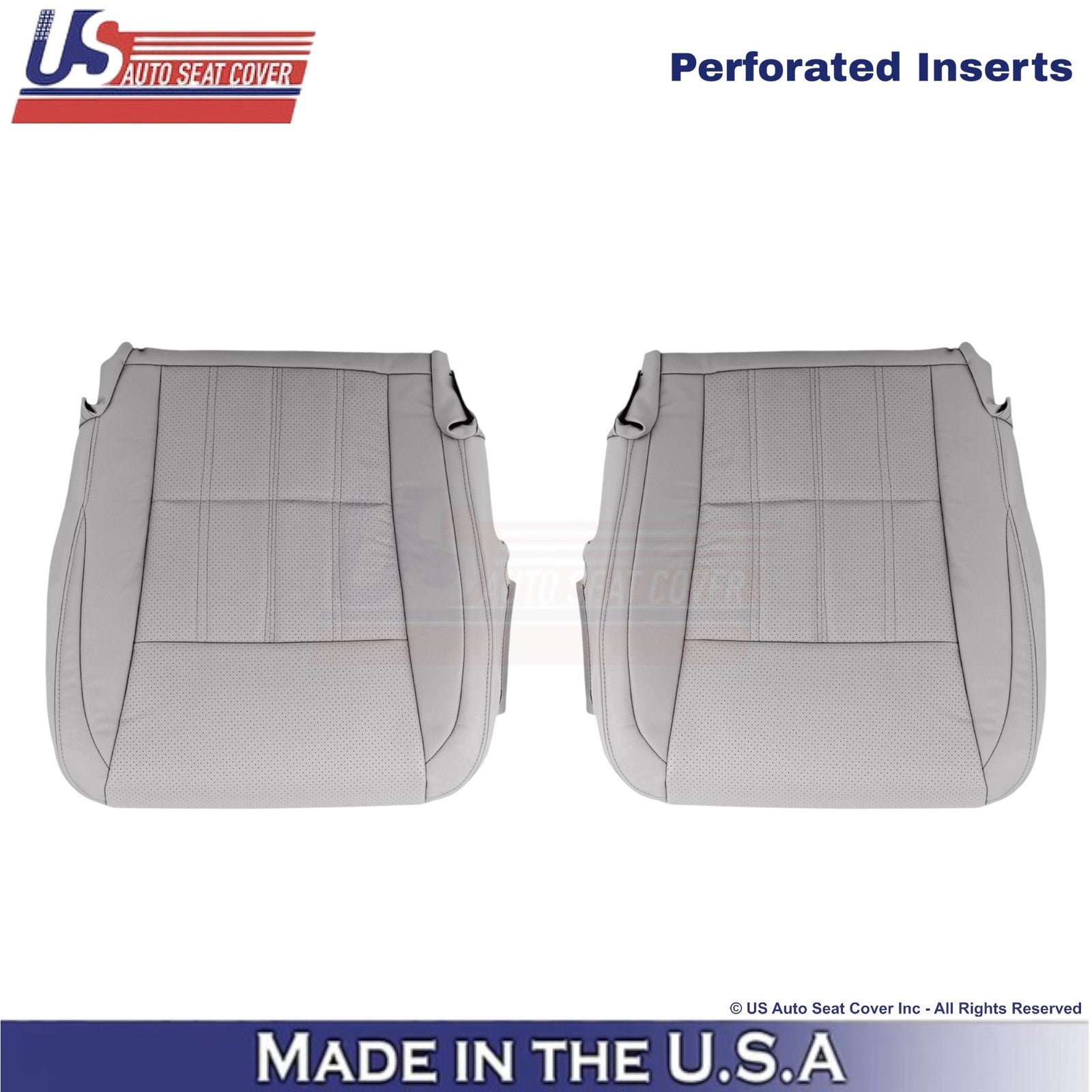2016-2018 Fits Lexus ES 350 Leather Front Bottom Replacement Covers Stratus Gray