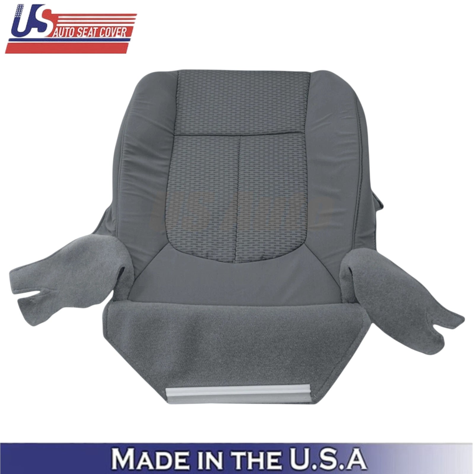 2011-2016 For Ford F250 F350 XLT Cloth Front Driver Bottom Seat Cover Steel Gray