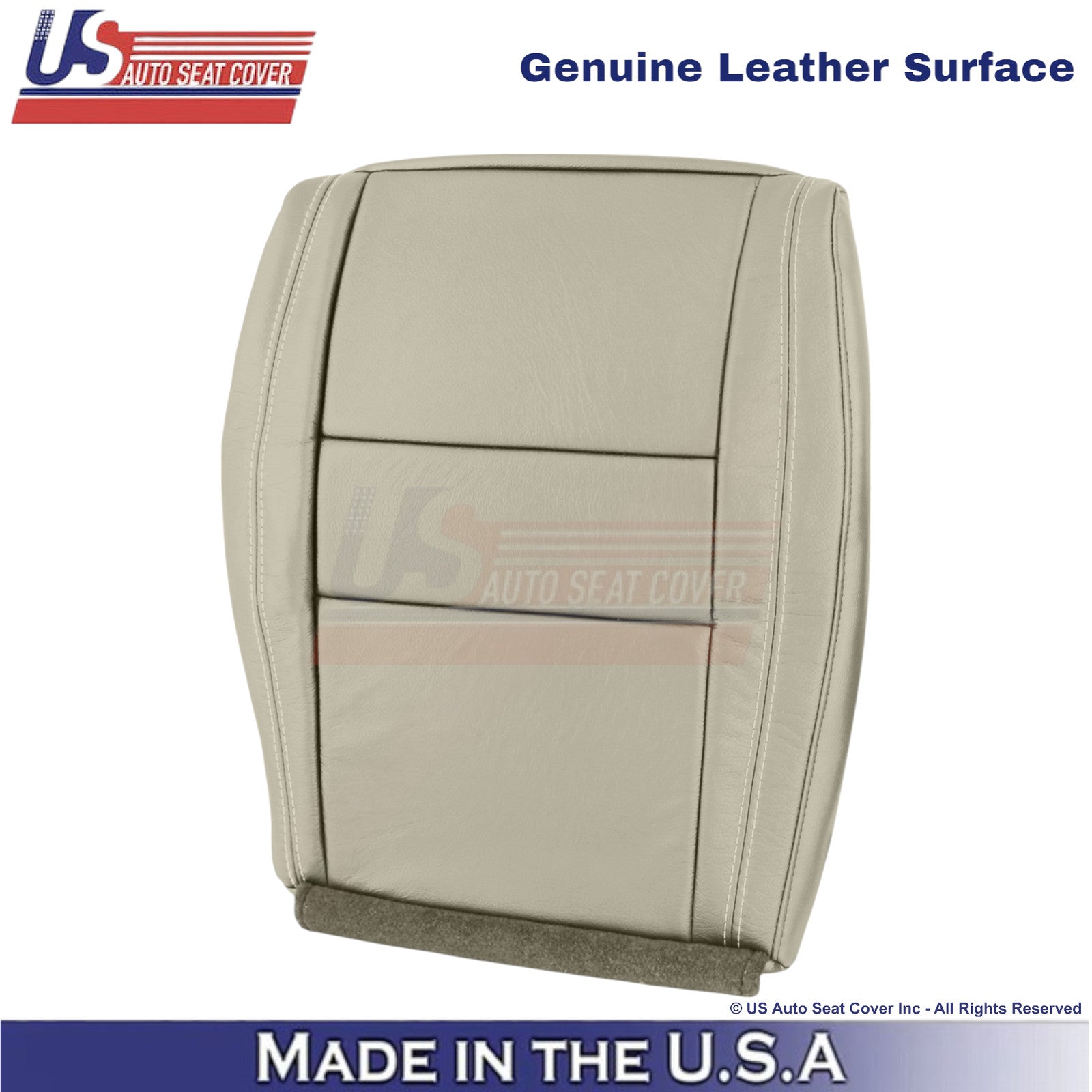 2011-2022 For Dodge Durango Genuine Leather Bottom Seat Covers Light Frost Beige