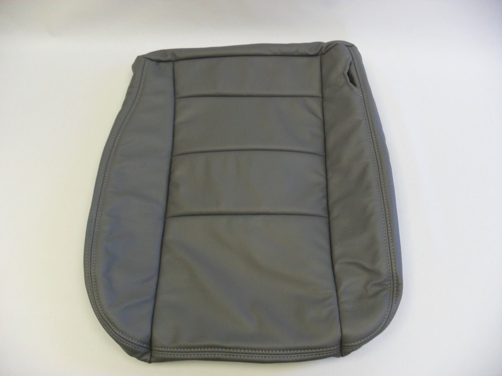 2002 to 2007 Ford F250 F350 Lariat passenger Bottom Leather Seat Cover Gray Med