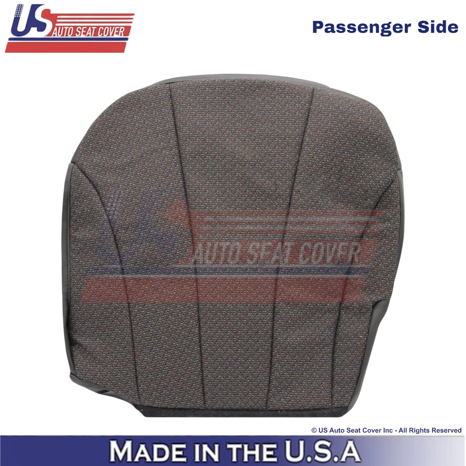 1999-2002 For Chevy Silverado 1500 Cloth Passenger Bottom Seat Cover Dark Gray