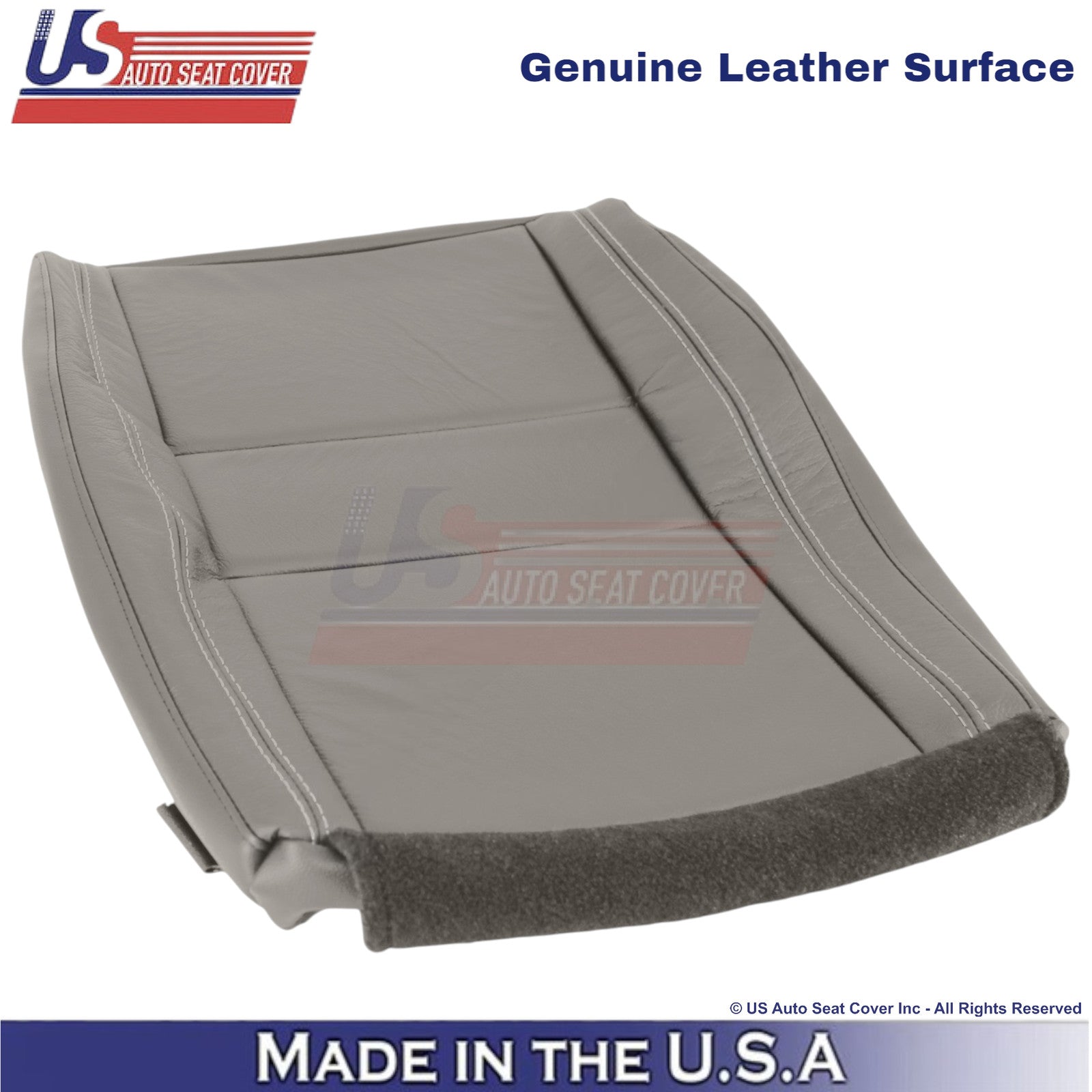 2011-2013 For Dodge Durango Leather Passenger Bottom Seat Cover Medium Graystone