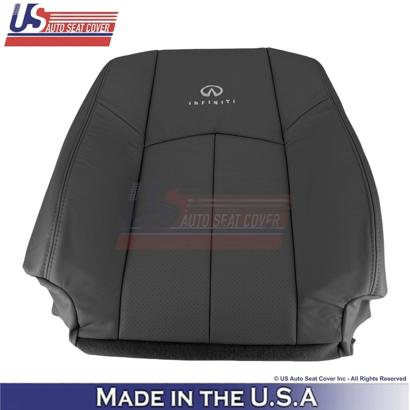 2009-2013 For Infiniti G37 Genuine Leather Front Top Replacement Covers Graphite