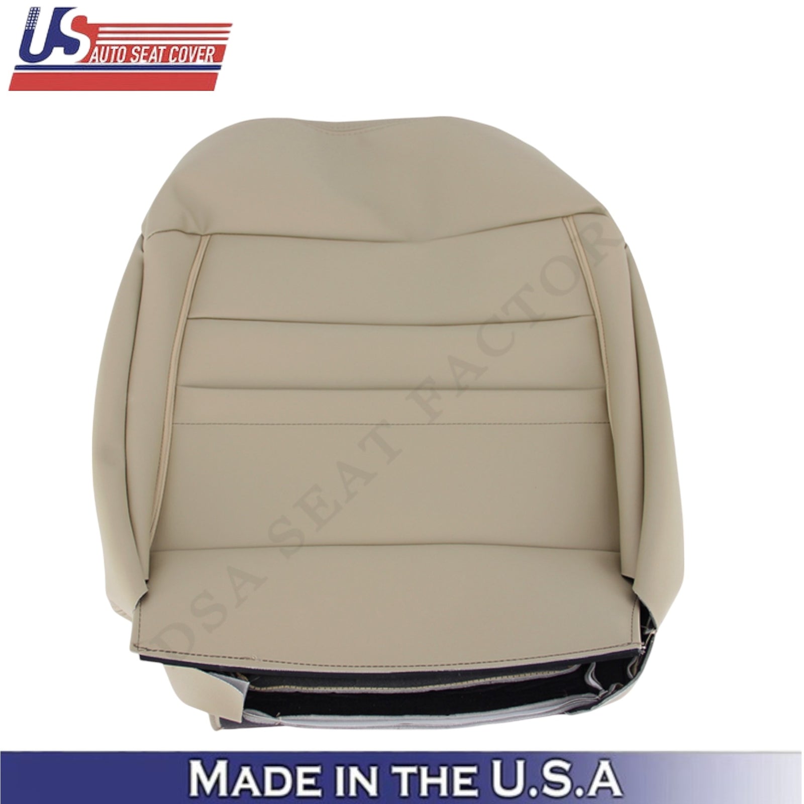 2015-2017 For Subaru Outback Leatherette Driver Side Seat Covers Warm Ivory