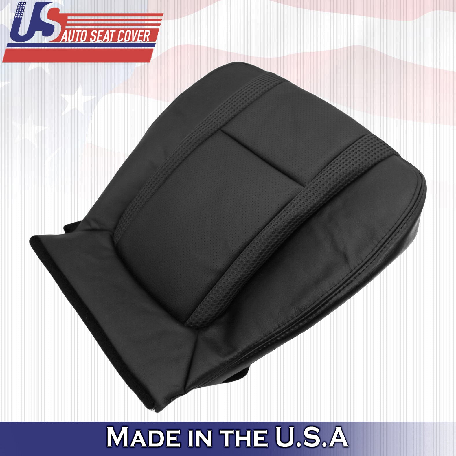 2011 Ford F150 Raptor SVT-Driver Side Bottom Perforated Leather Seat Cover Black