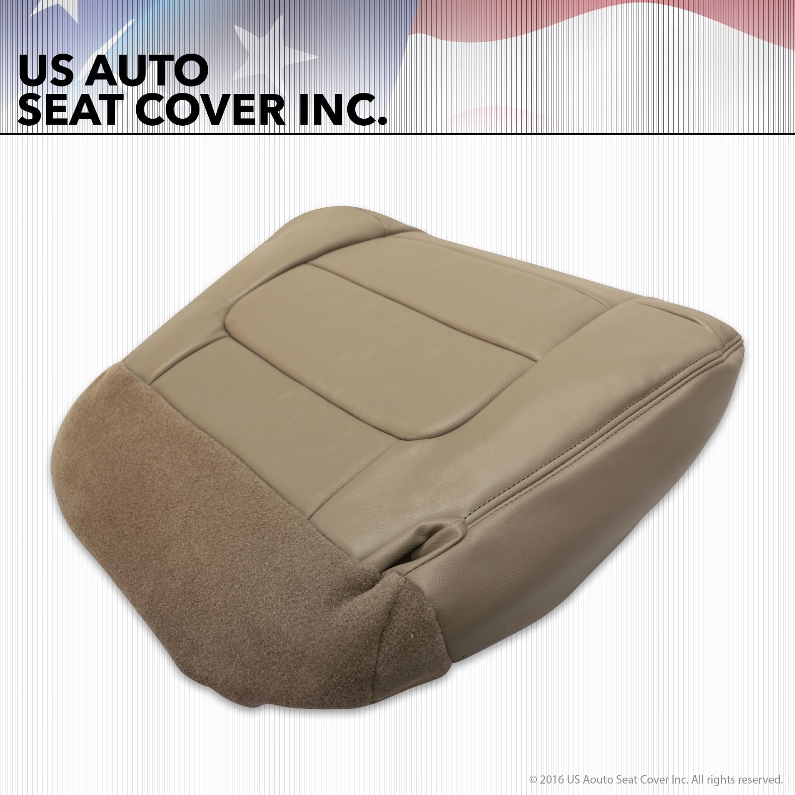 2001 2002 2003 Ford F-150 Lariat Super Crew Driver Bottom Leather Seat Cover Tan