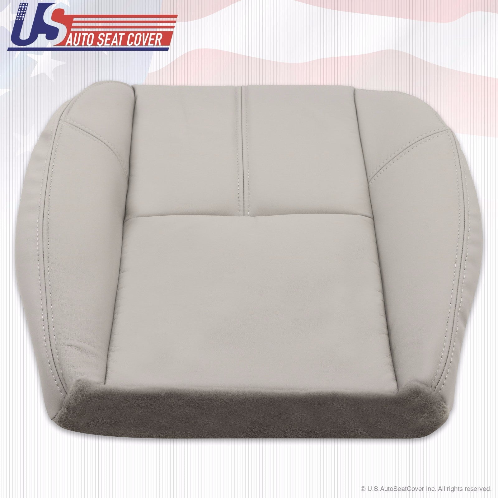 2007 2008 Chevy Tahoe & Suburban Driver Bottom Leather Seat Cover Light Gray