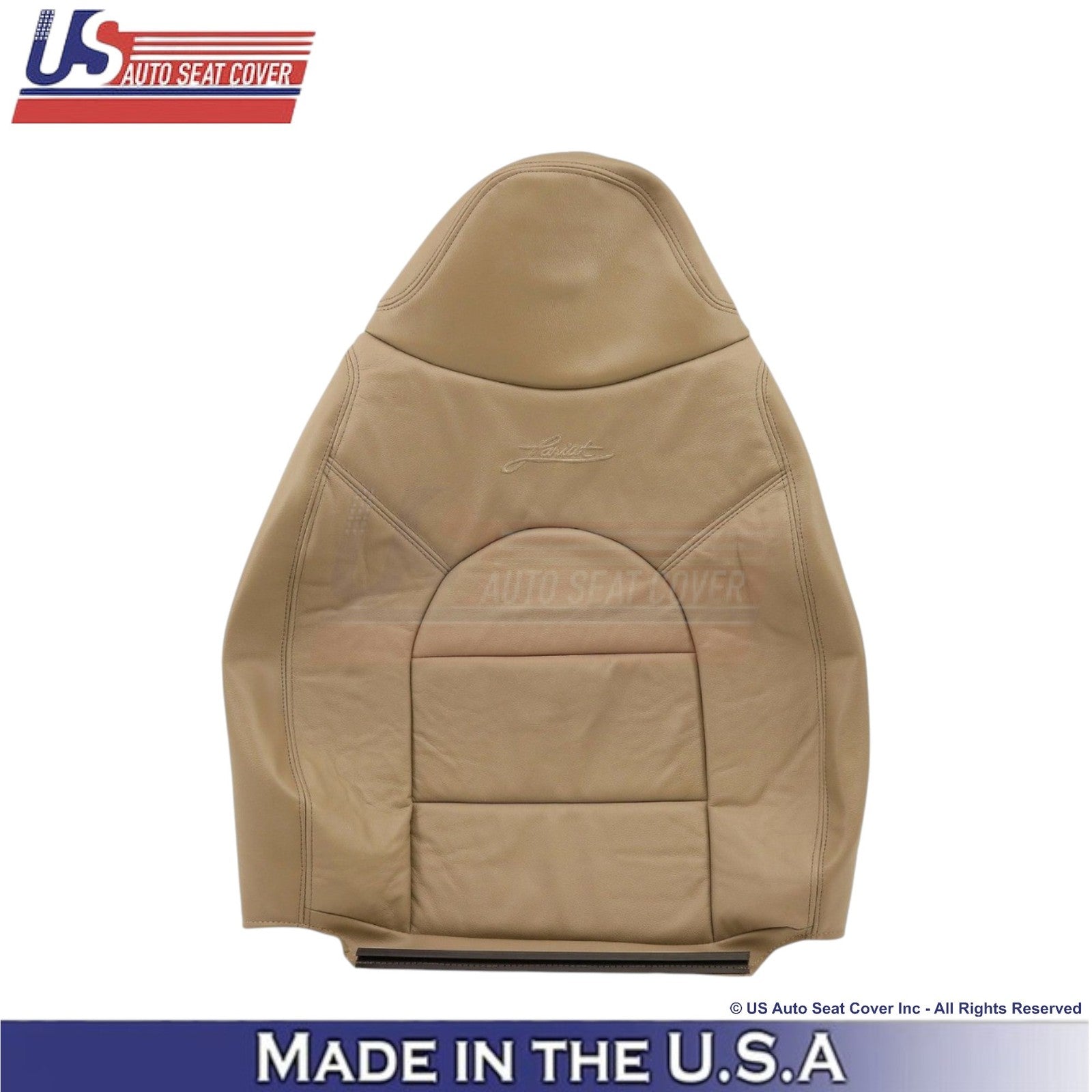1998-2000 For Ford F250 Lariat Leatherette Driver Top Seat Cover Prairie Tan