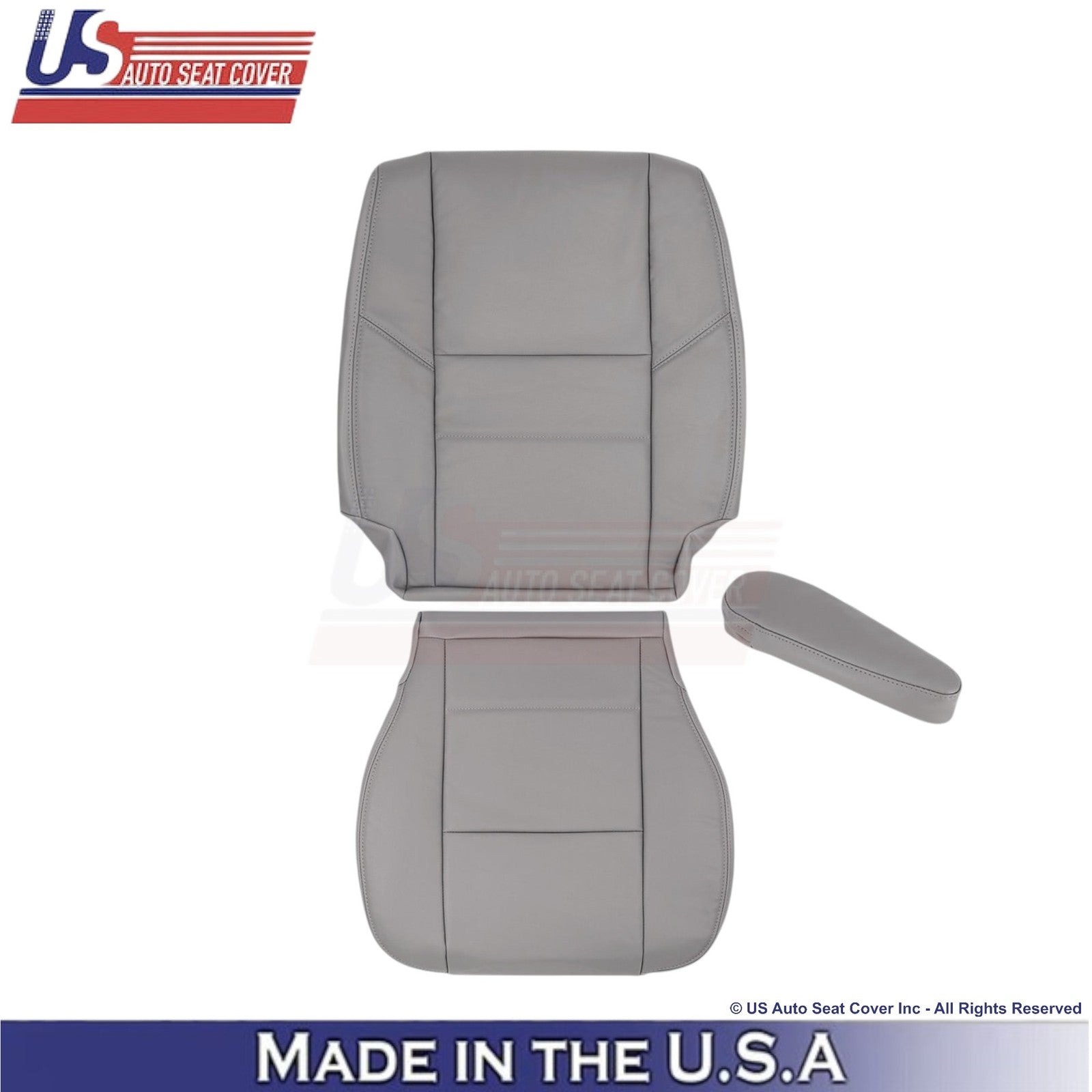 2001-2007 Fits Toyota Sequoia Leatherette Front w/Armrest Driver Covers Gray