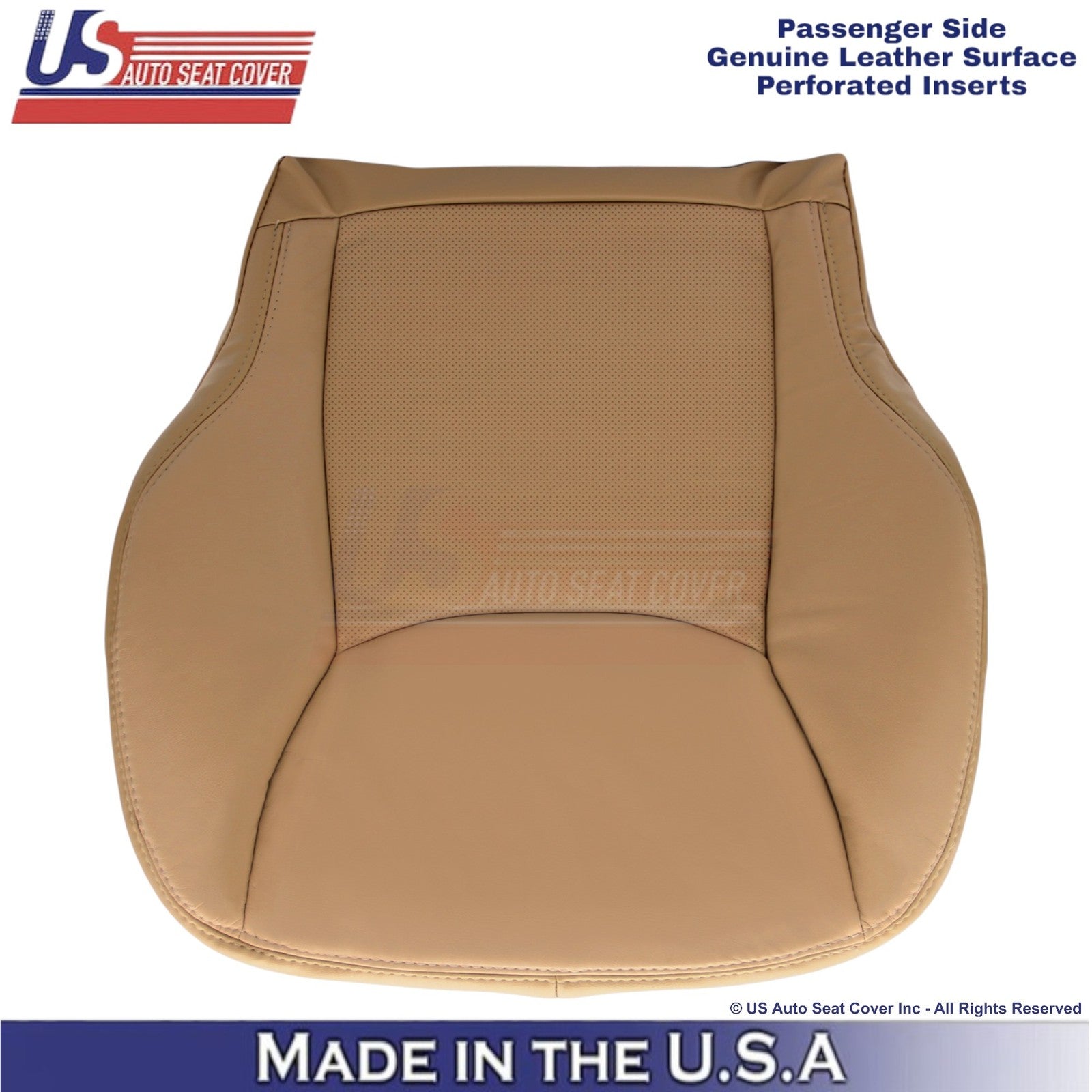 00-02 For Mercedes-Benz S Genuine Leather Hlf Prf Passenger Bottom Cover Saffron