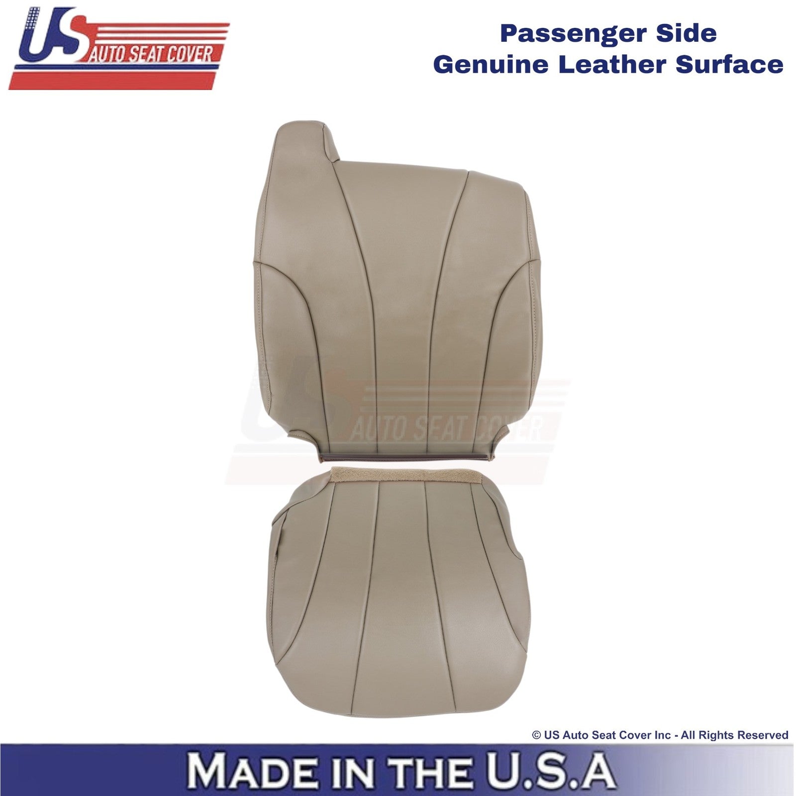 2001-2002 For Chevy Silverado W/T Leather Passenger Side Covers Medium Neutral