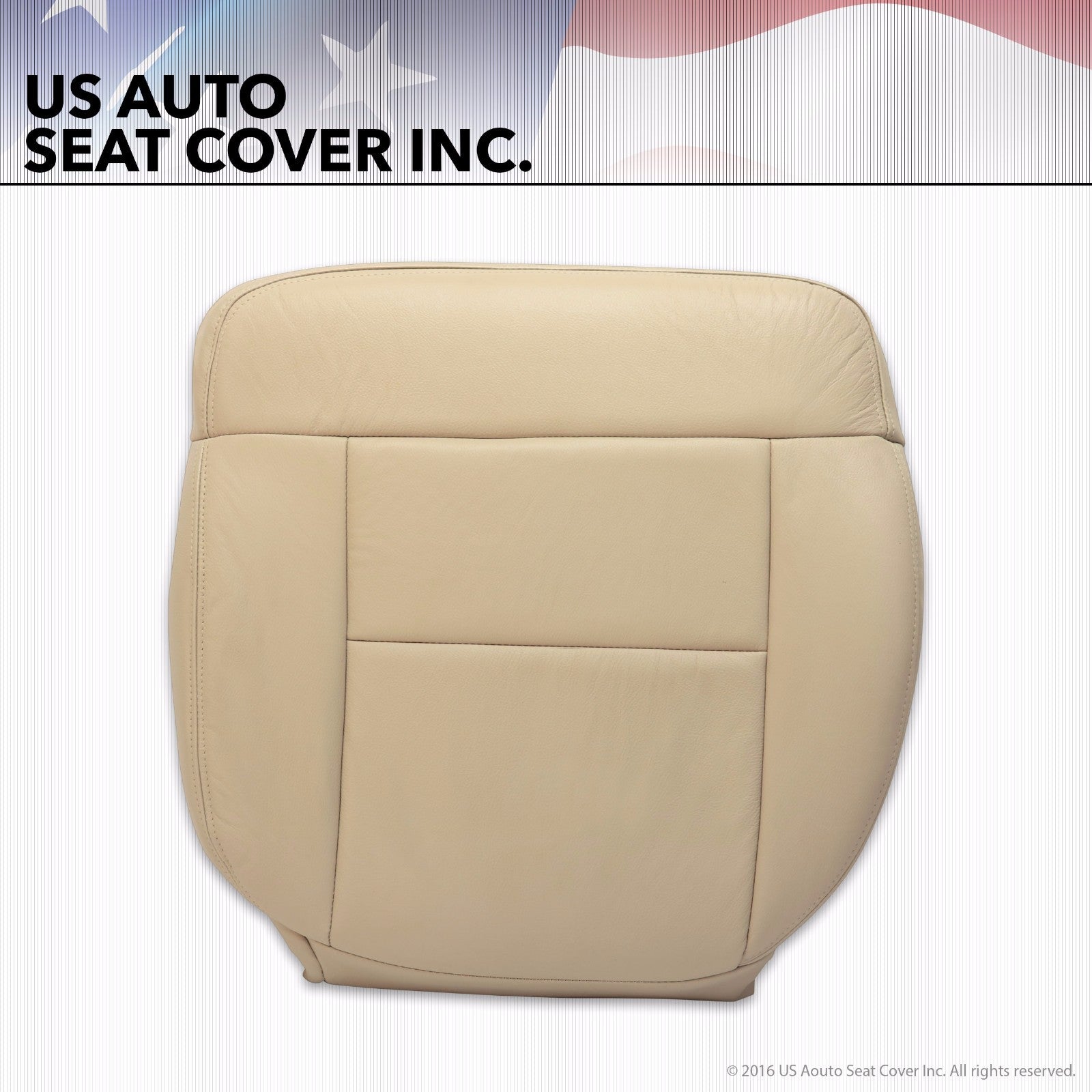 2004 Ford F-150 Lariat F150 -Passenger Side-Bottom Leather Seat Cover  Light Tan
