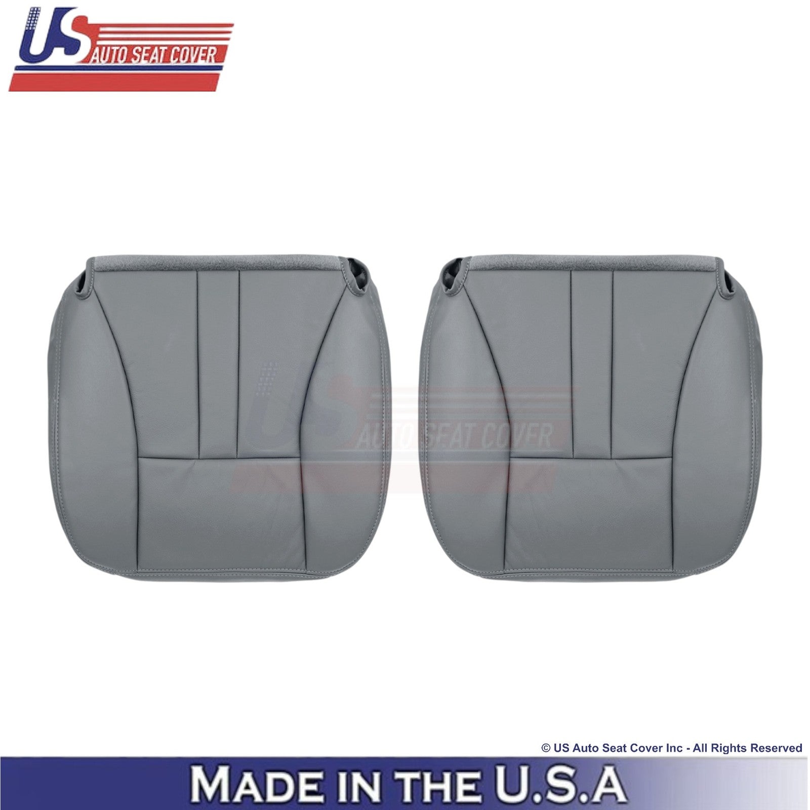 2004-2007 For Chrysler Town & Country Leatherette Front Bottom Covers Med Gray