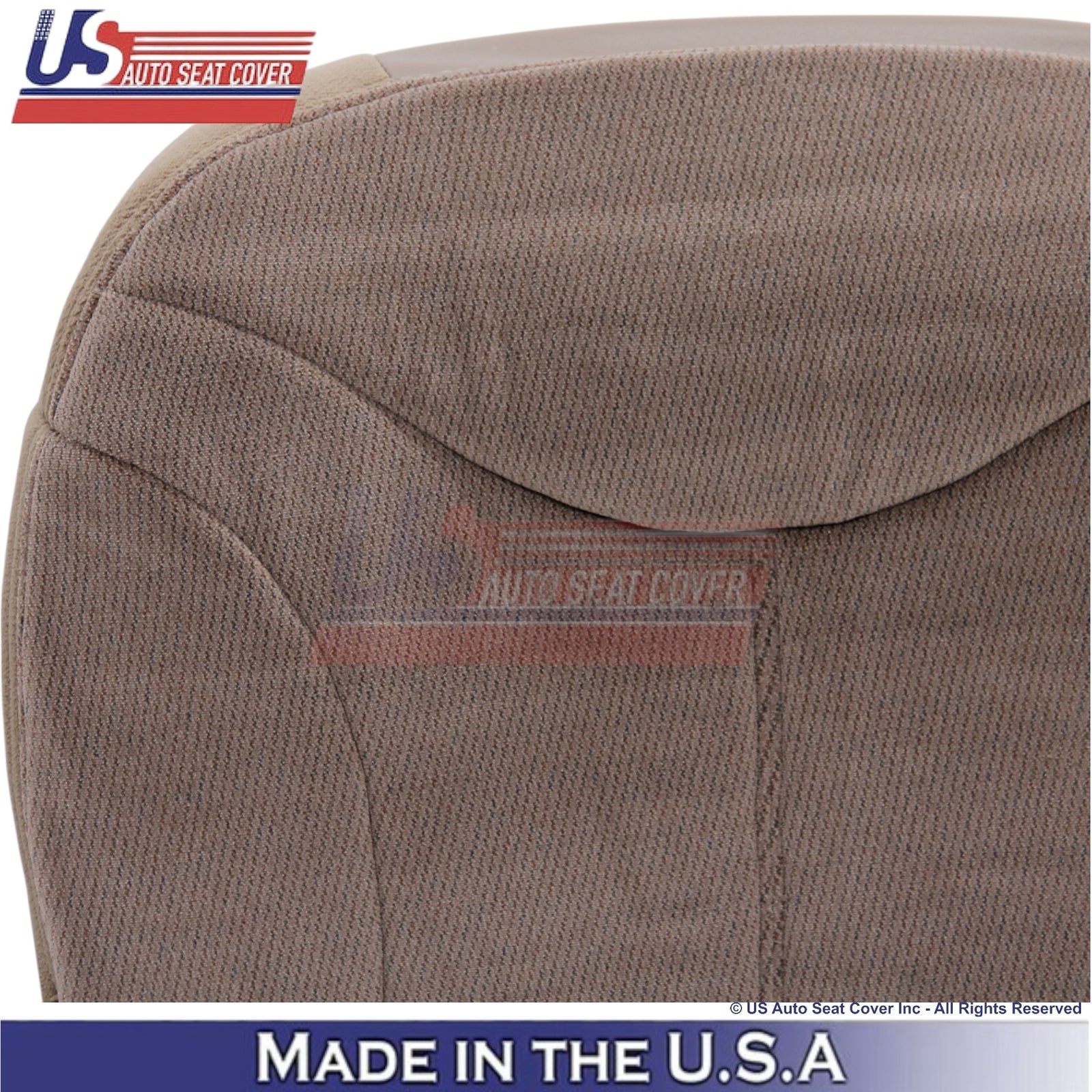 1999-2002 For GMC Sierra Cloth Front Bottom Replacement Seat Covers Medium Oak