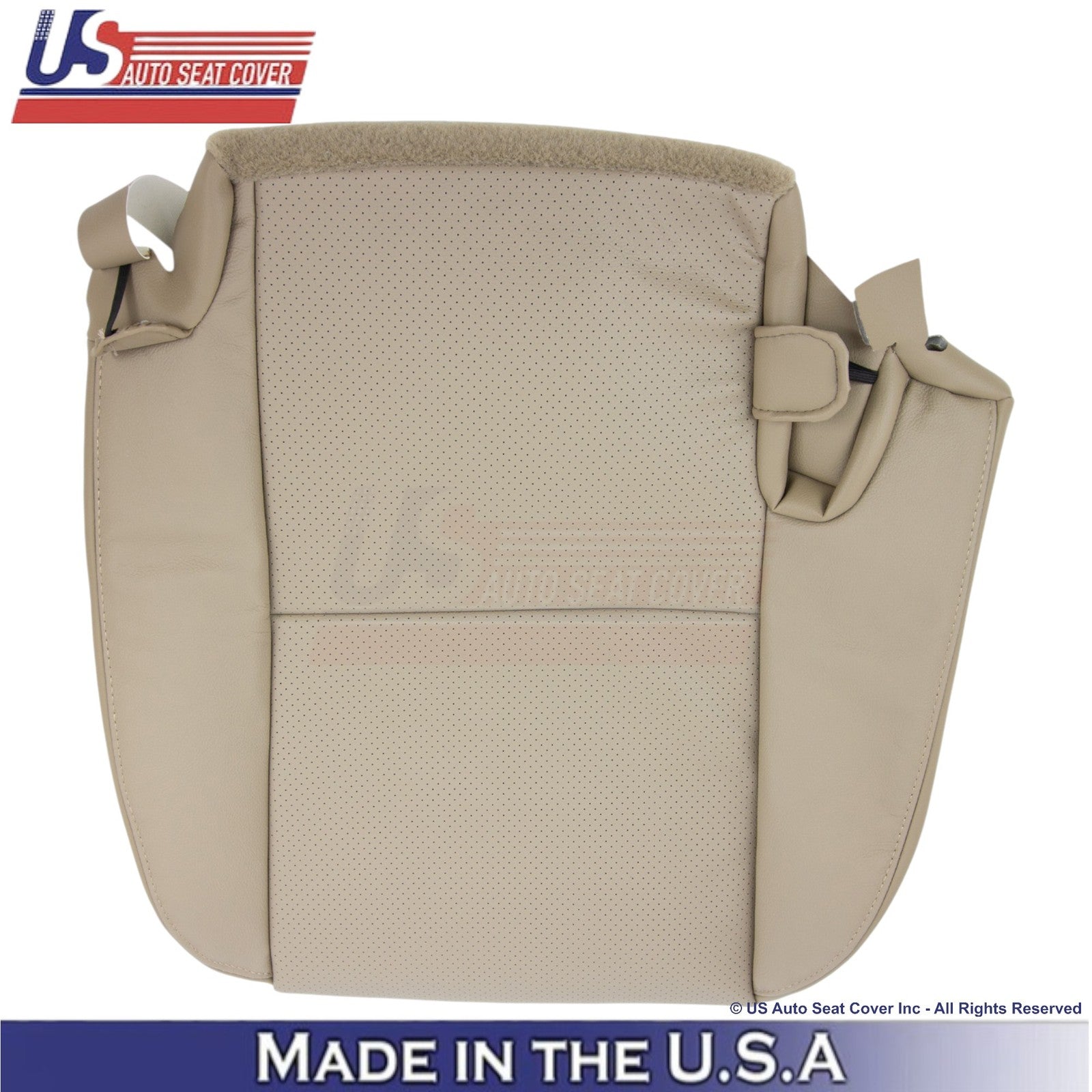 2011 Fits Toyota Tundra Leather Perf. Rear Bottom Replacement Covers Sand Beige
