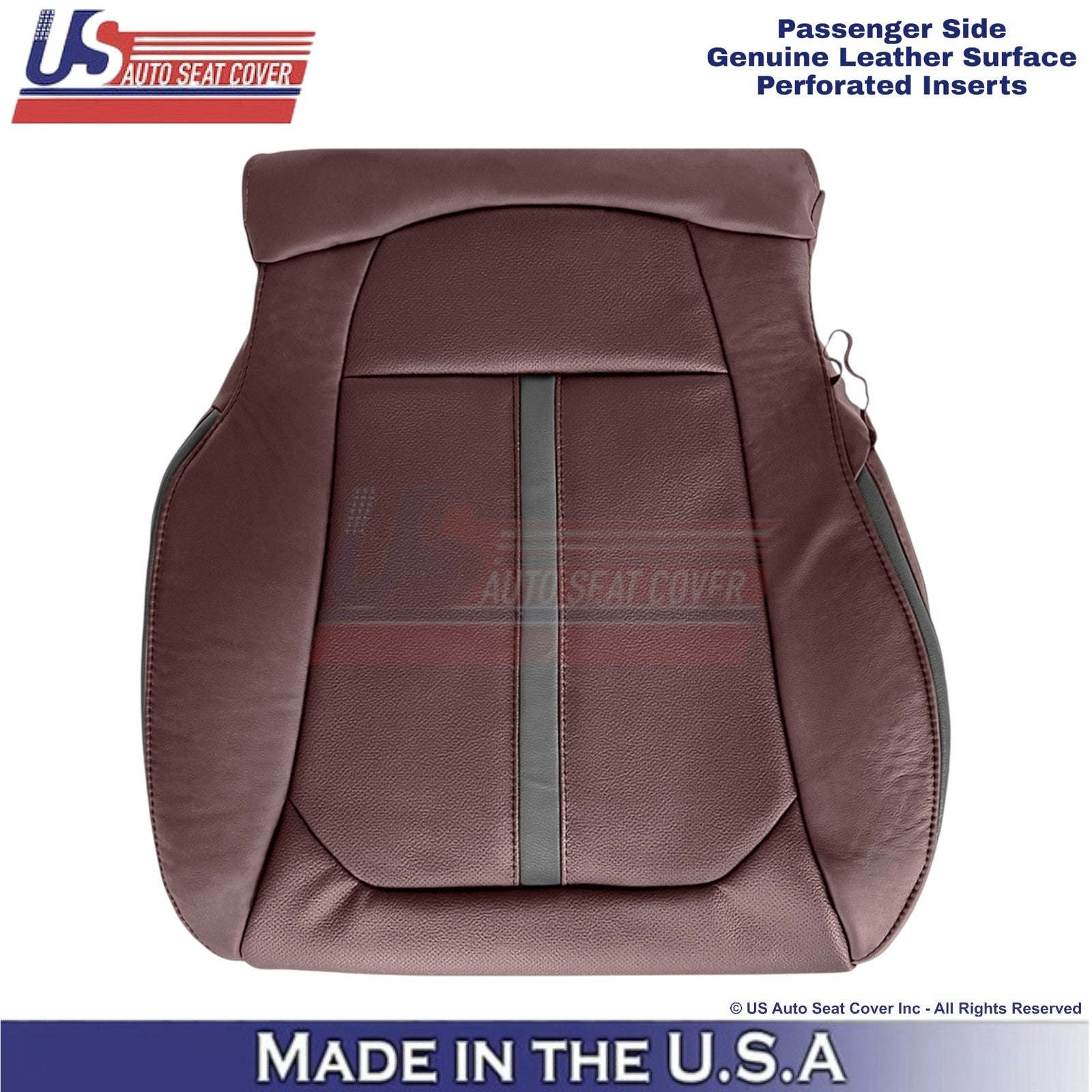 2018-2020 For Ford F150 Platinum Genuine Leather Passenger Bottom Covers Marsala