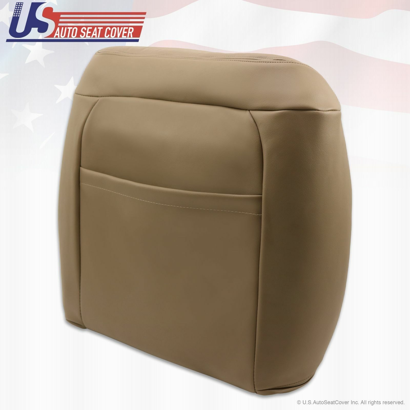 1995 to1999 Chevrolet C/K 1500 Driver Upper top Lean Back Leather Seat Cover Tan