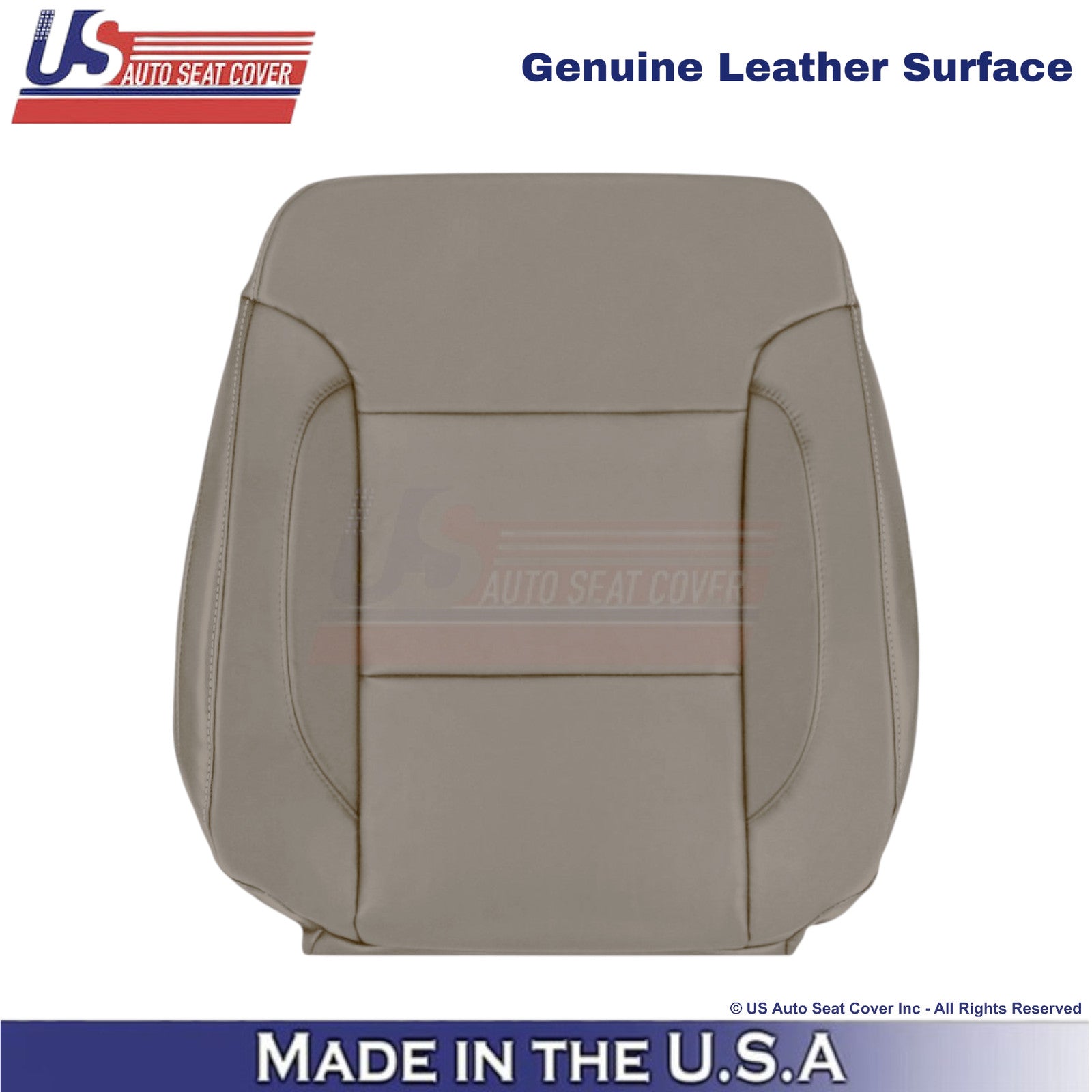 2014-2019 For Chevy Silverado 1500 LT Genuine Leather Driver Top Cover Dune Tan