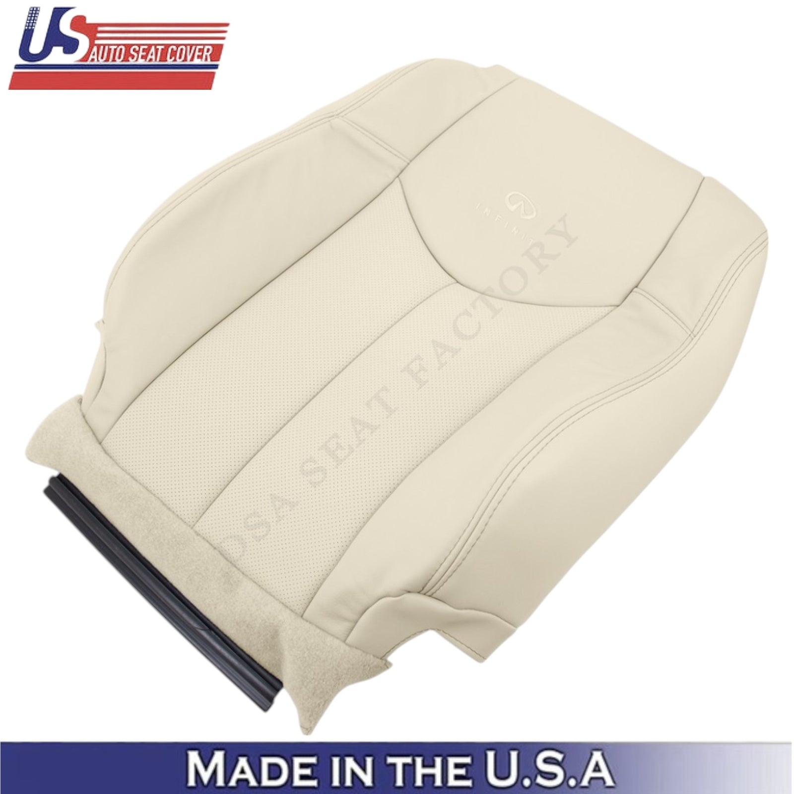 2008-2013 For Infiniti G37 Genuine Leather Driver Top Seat Cover Wheat (Tan)