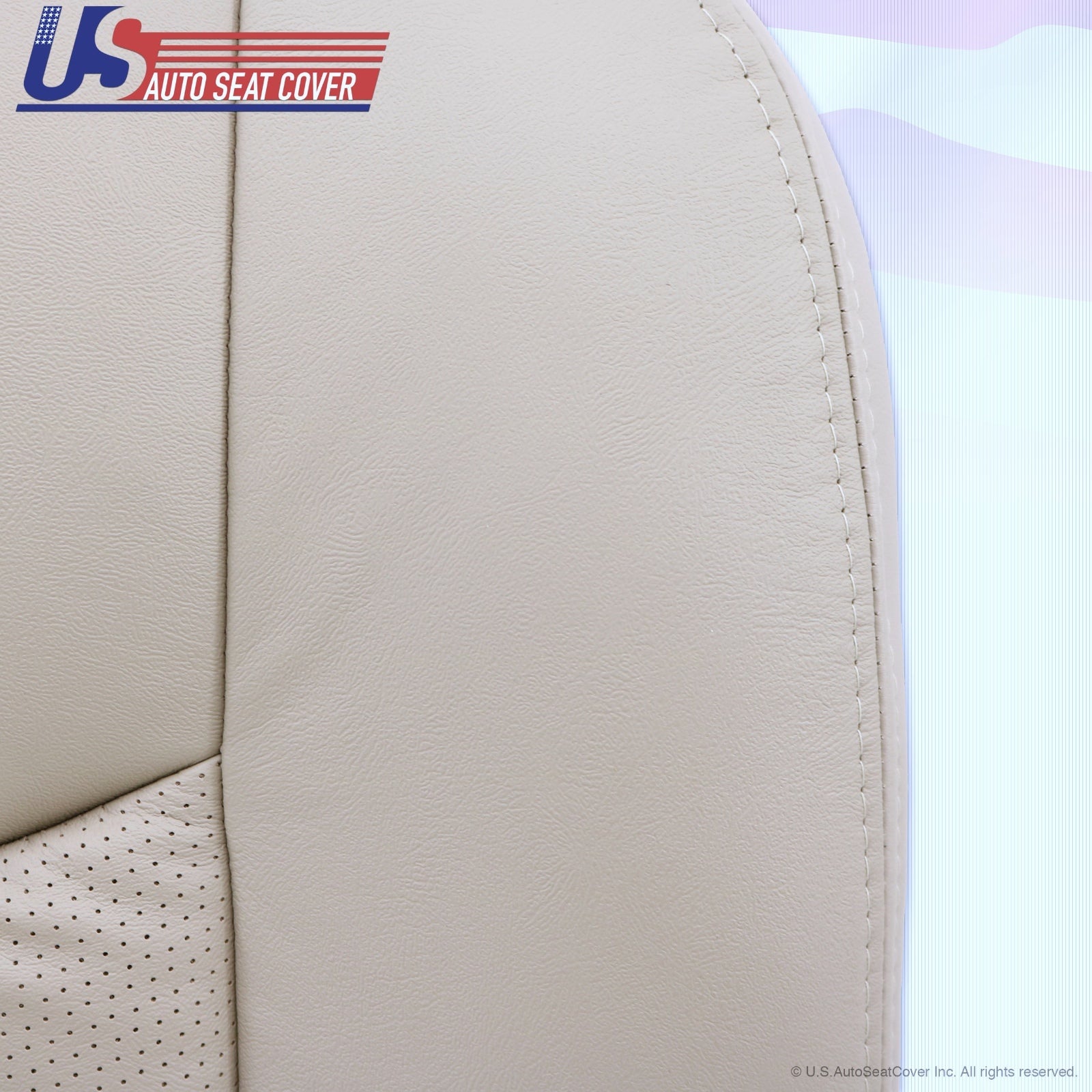 2003 2004 Cadillac Escalade Driver Side Bottom Perforated Leather Seat Cover Tan