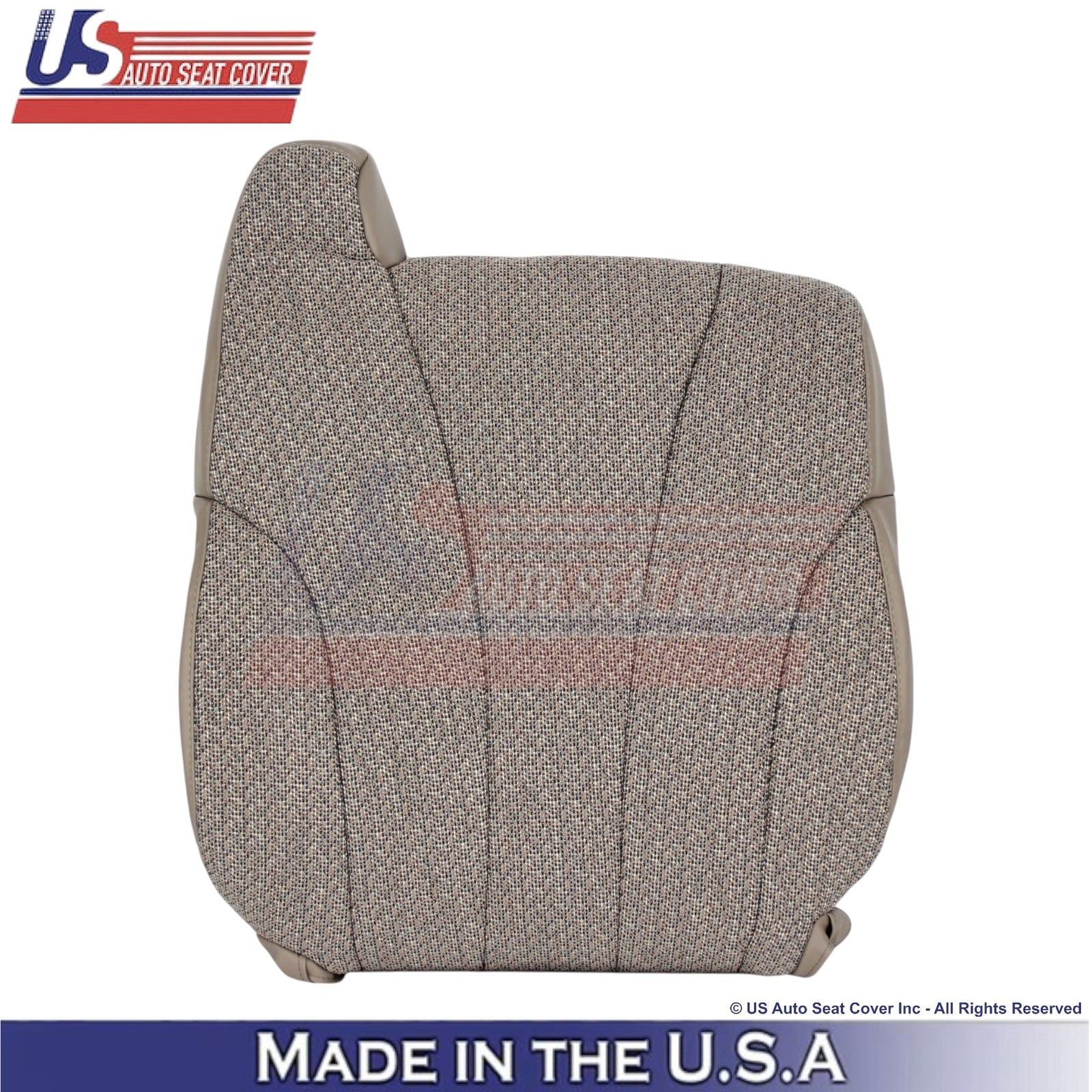 1999-2002 For Chevy Silverado WT Cloth Front Top Seat Covers Med. Neutral Tan