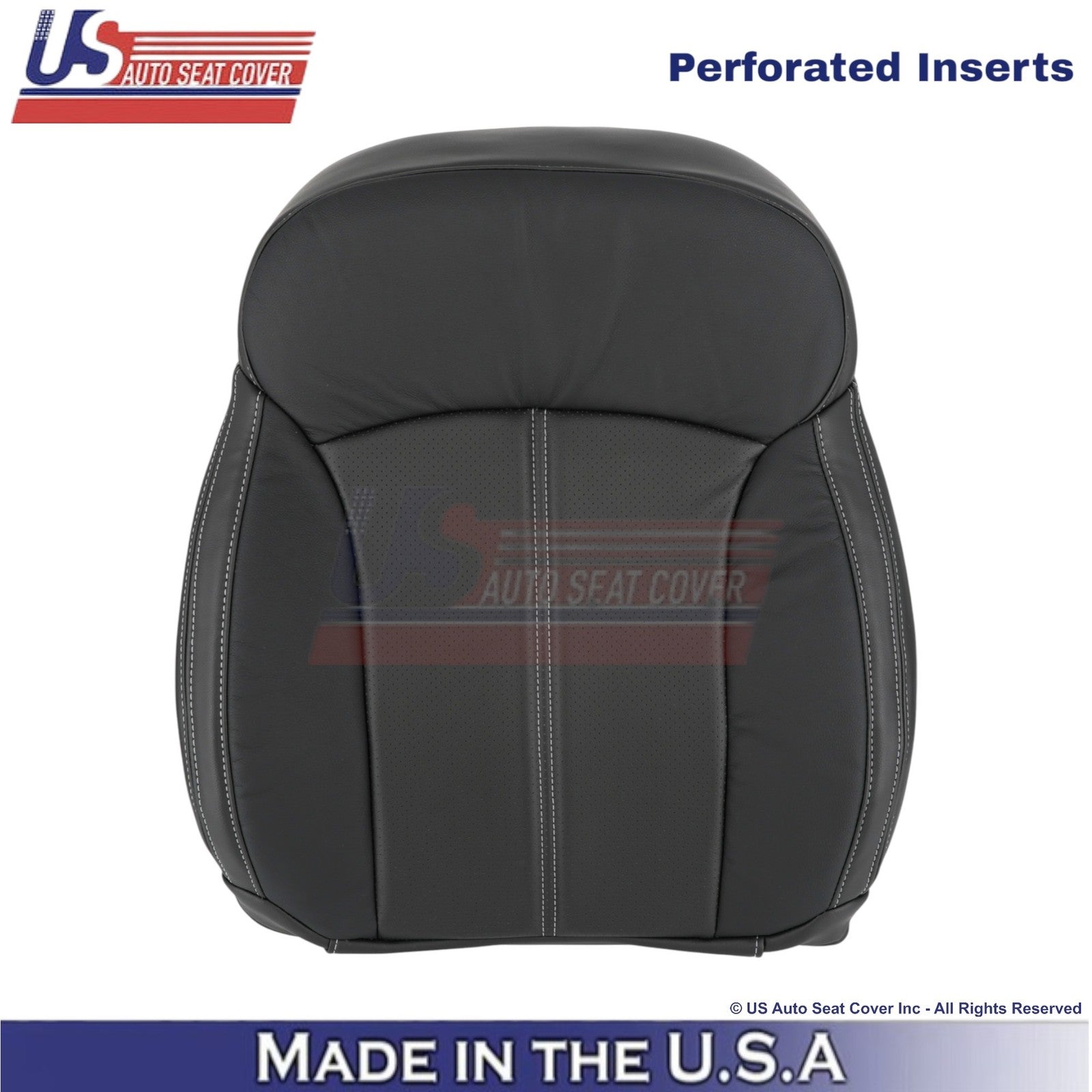 2017-2018 Fits Subaru Forester Touring Leather Front Driver Top Seat Cover Black