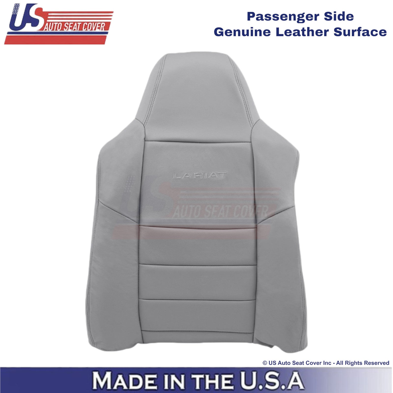2003-2007 Fits Ford F250 F350 Lariat Leather Passenger Top OEM Cover Gray