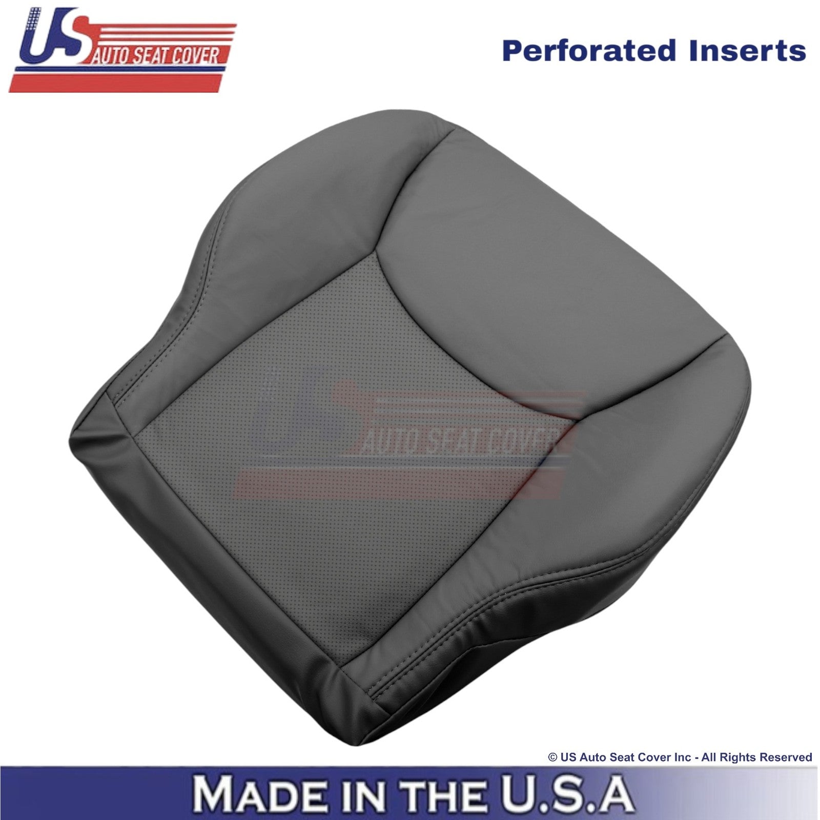 2000-2006 For Mercedes-Benz S Leatherette Half Perf Driver Bottom Cover Charcoal