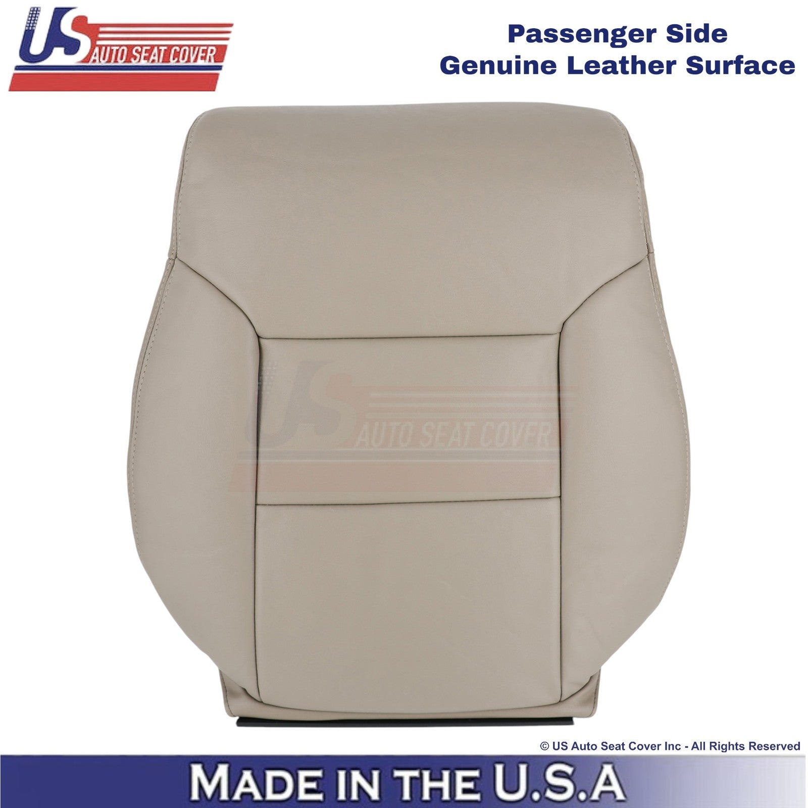 1998-2003 Fits Toyota Sienna Genuine Leather Passenger Top Seat Cover Light Oak