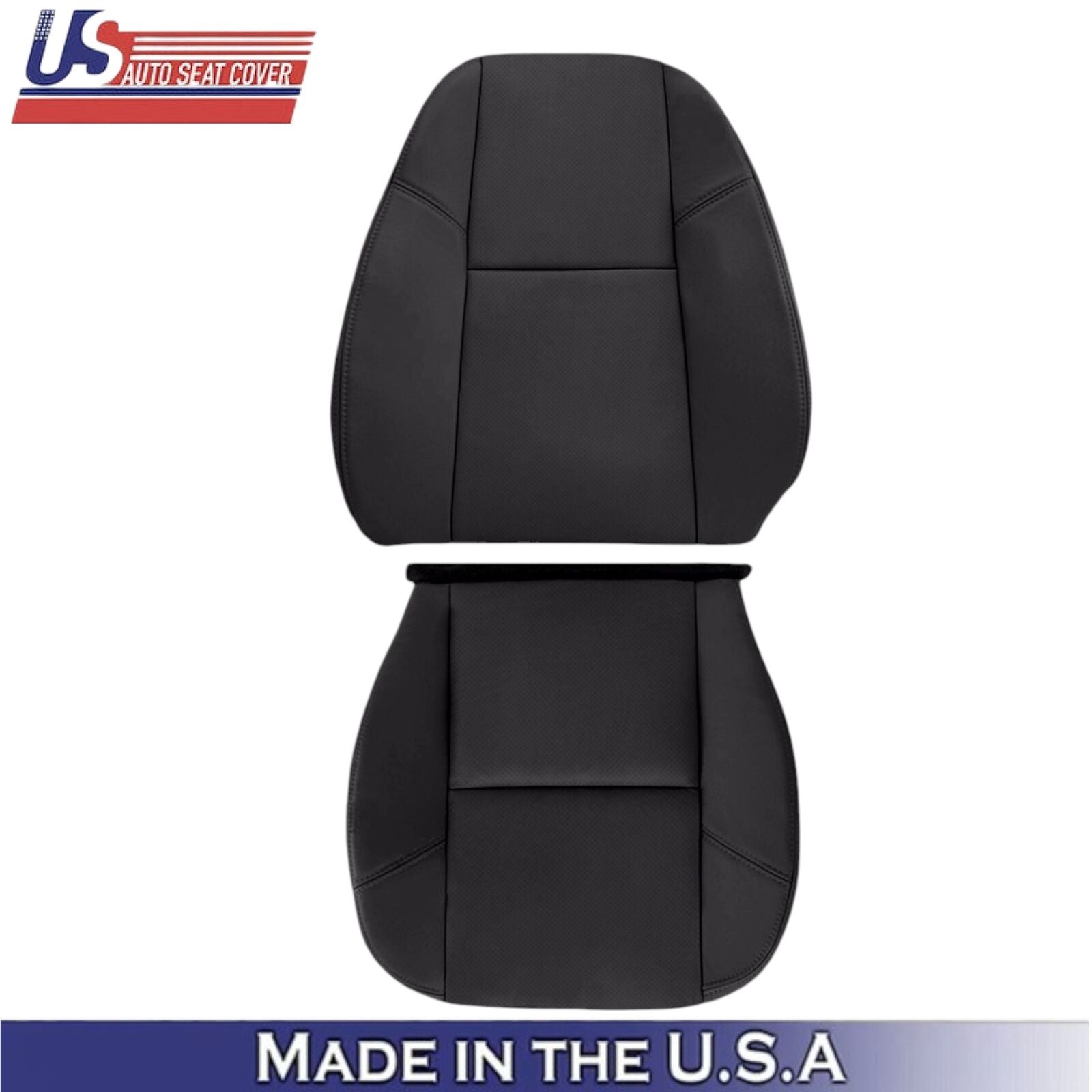 2012-2014 For Chevrolet Silverado Leatherette Passenger Side Covers Ebony Black