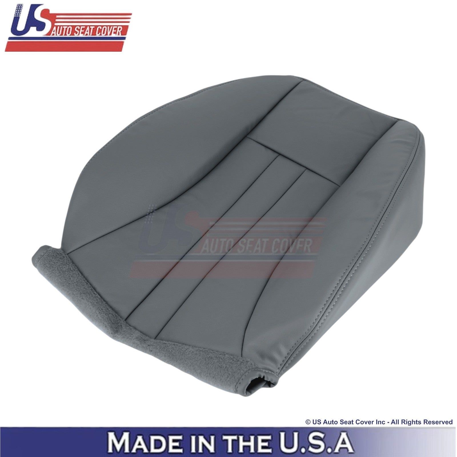 2004-2007 For Chrysler Town & Country Leatherette Front Top Seat Covers Med Gray