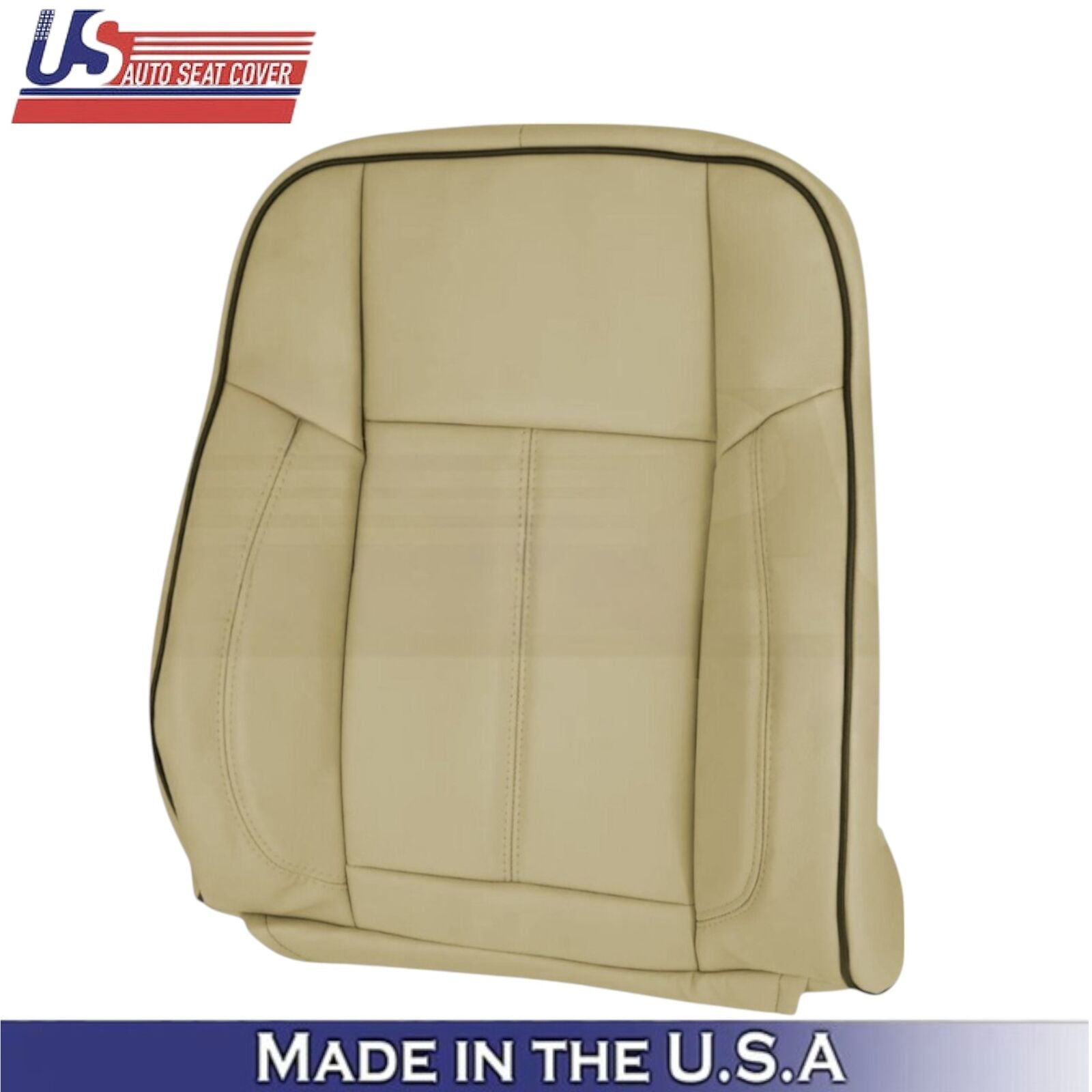 2006-2010 For Hummer H3 Leatherette Passenger Top Seat Cover Light Cashmere Tan