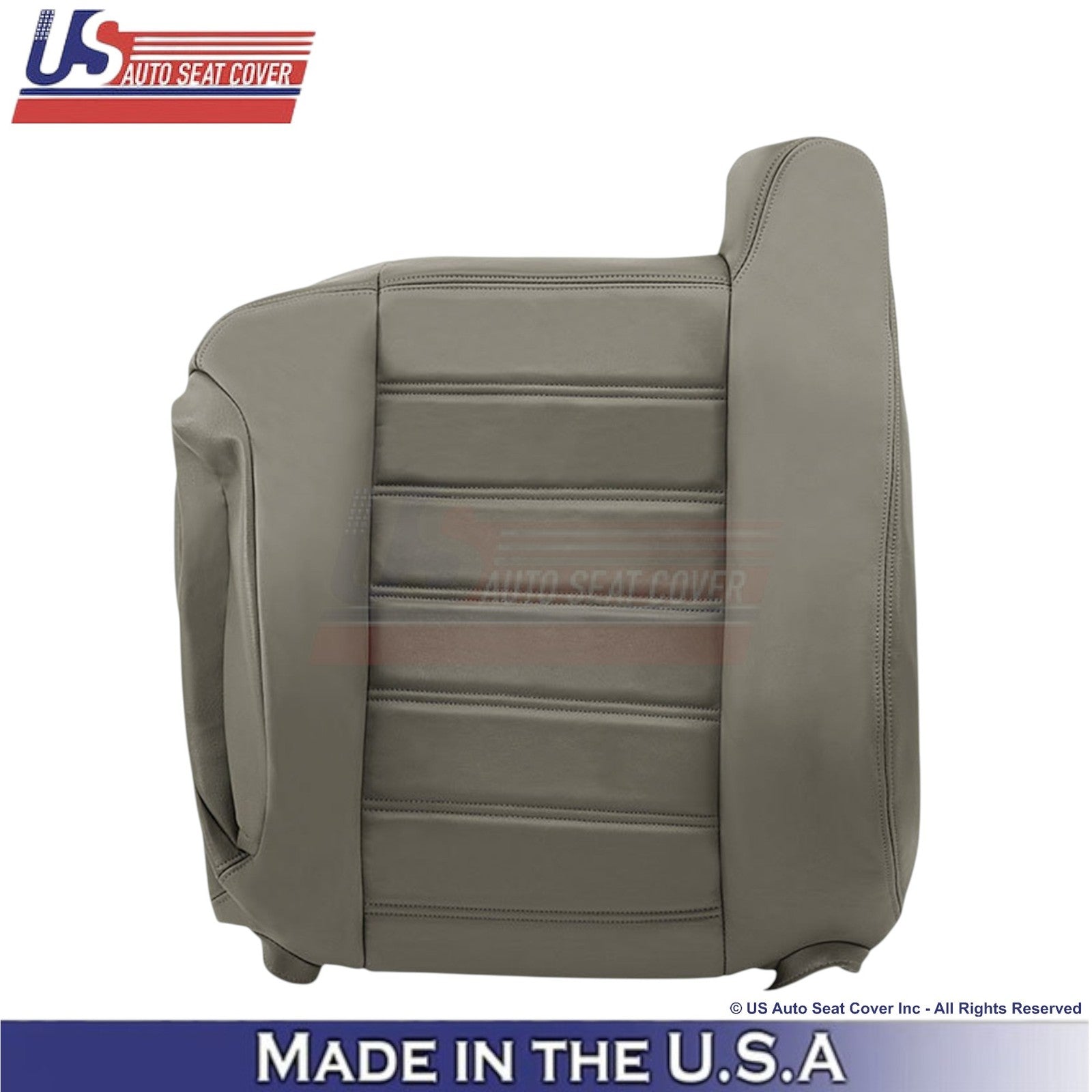 2003-2007 For Hummer H2 Leatherette Driver Top Replacement Seat Cover Wheat Gray