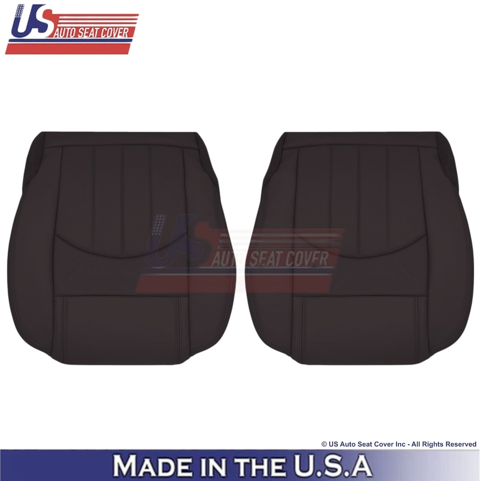 2013-2014 For Buick Enclave Leather Front Replacement Seat Covers Cocoa Brown