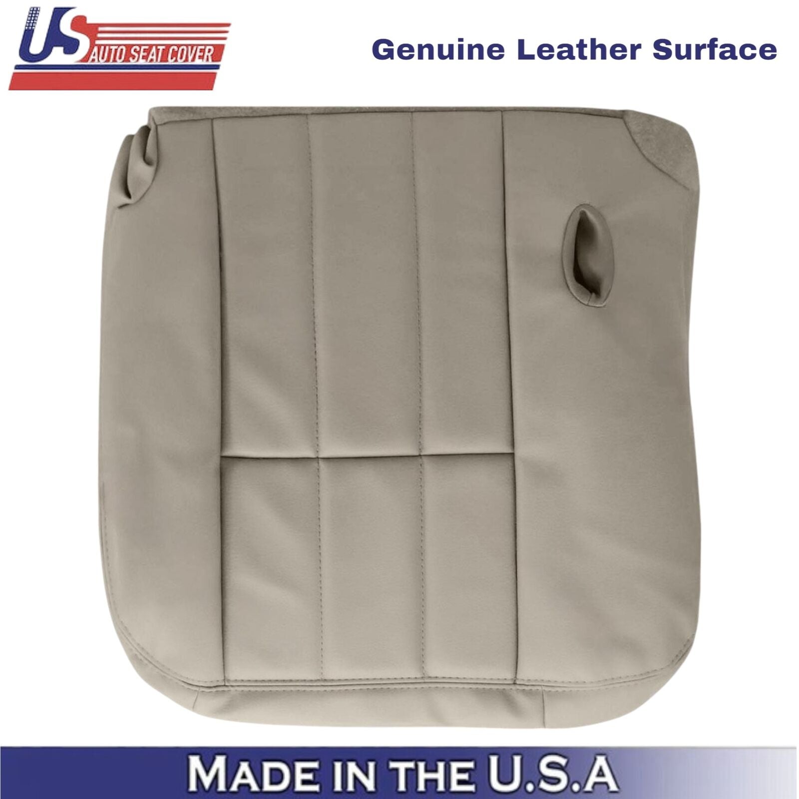 2003-2005 For Mercury Grand Marquis Leather Passenger Side Seat Covers Parchment