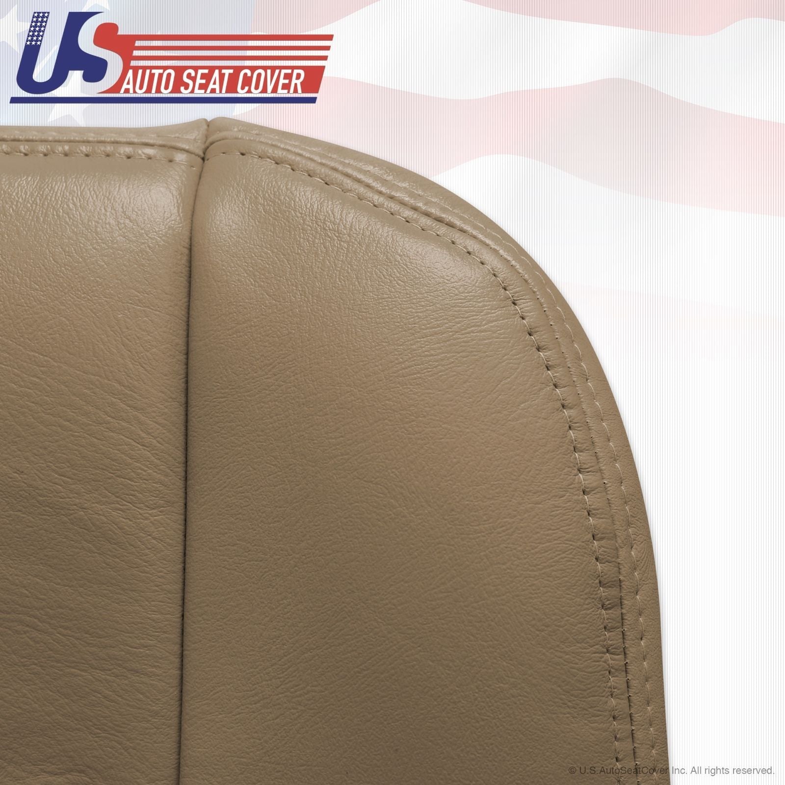 2003 2004 2005 2006 2007 GMC Sierra Driver Bottom Leather Seat Cover Tan Med
