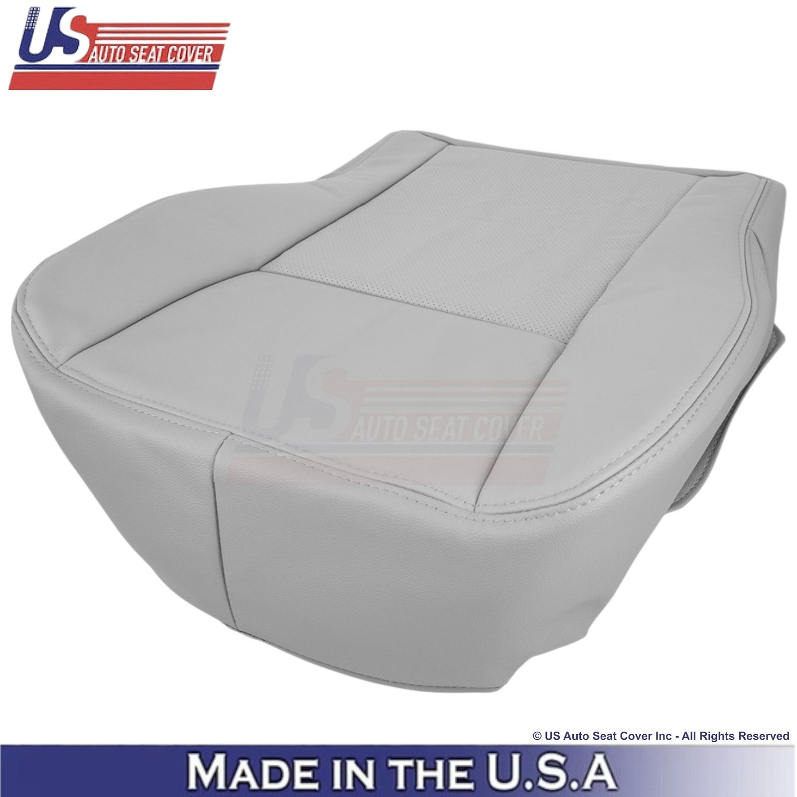 2003-2007 Fits Cadillac CTS Leather Front Bottom Replacement Seat Covers Gray