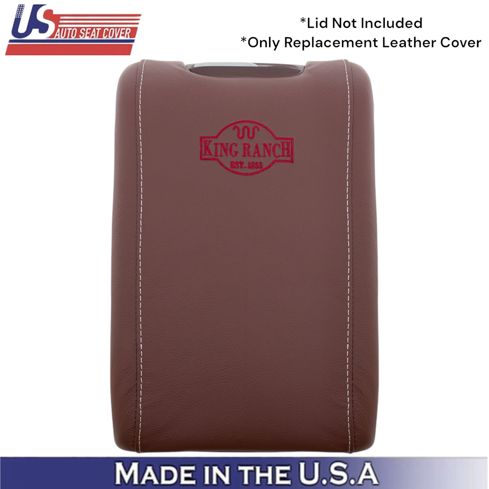 2009-2012 Ford F-150 King Ranch Leather Center Console Lid Cover Chaparral Brown