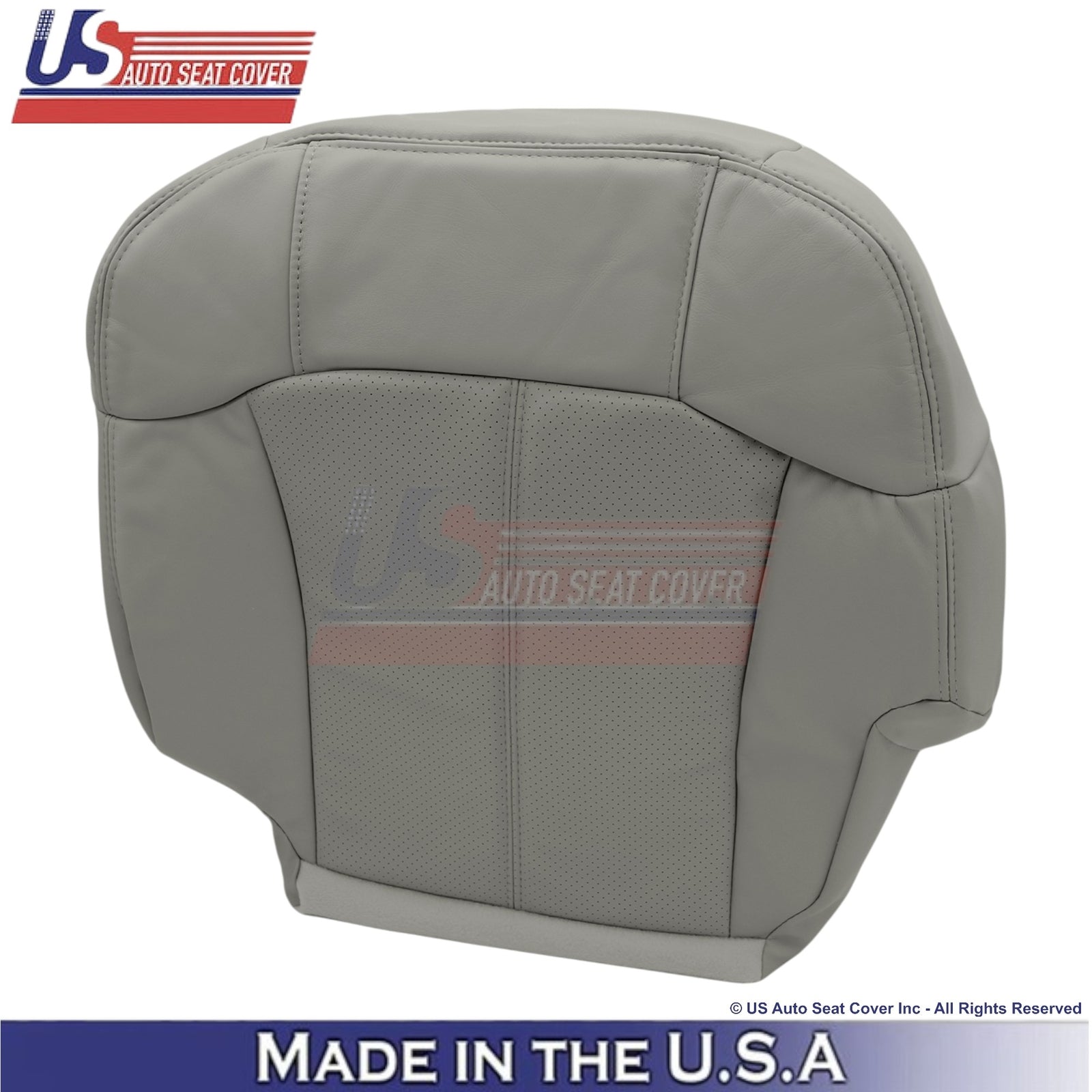 2002 For Cadillac Escalade Leatherette Driver Top/Bottom Seat Covers Pewter Gray