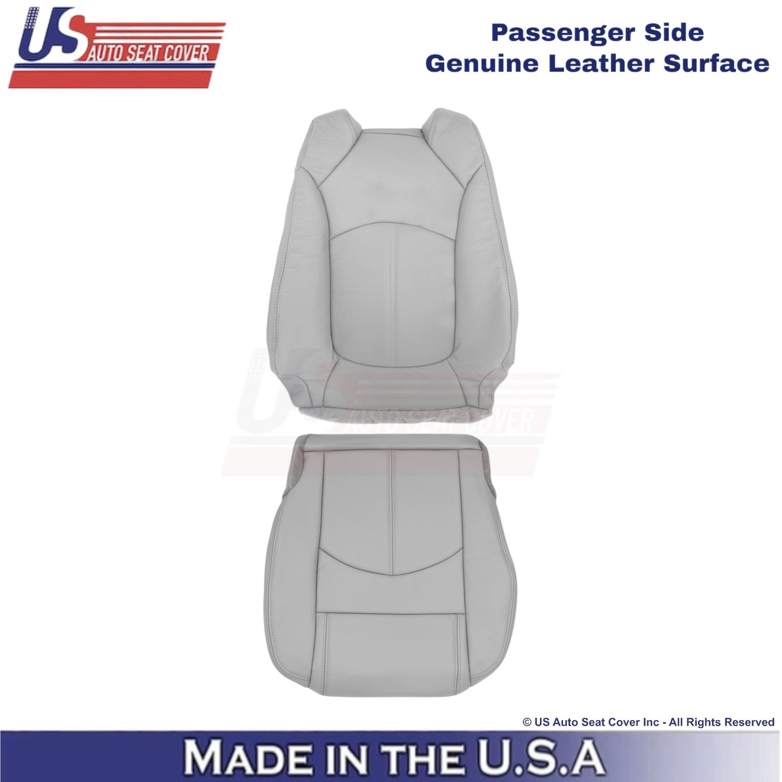 2013-2017 Fits Chevy Traverse Genuine Leather Passenger Side Covers Lt. Titanium