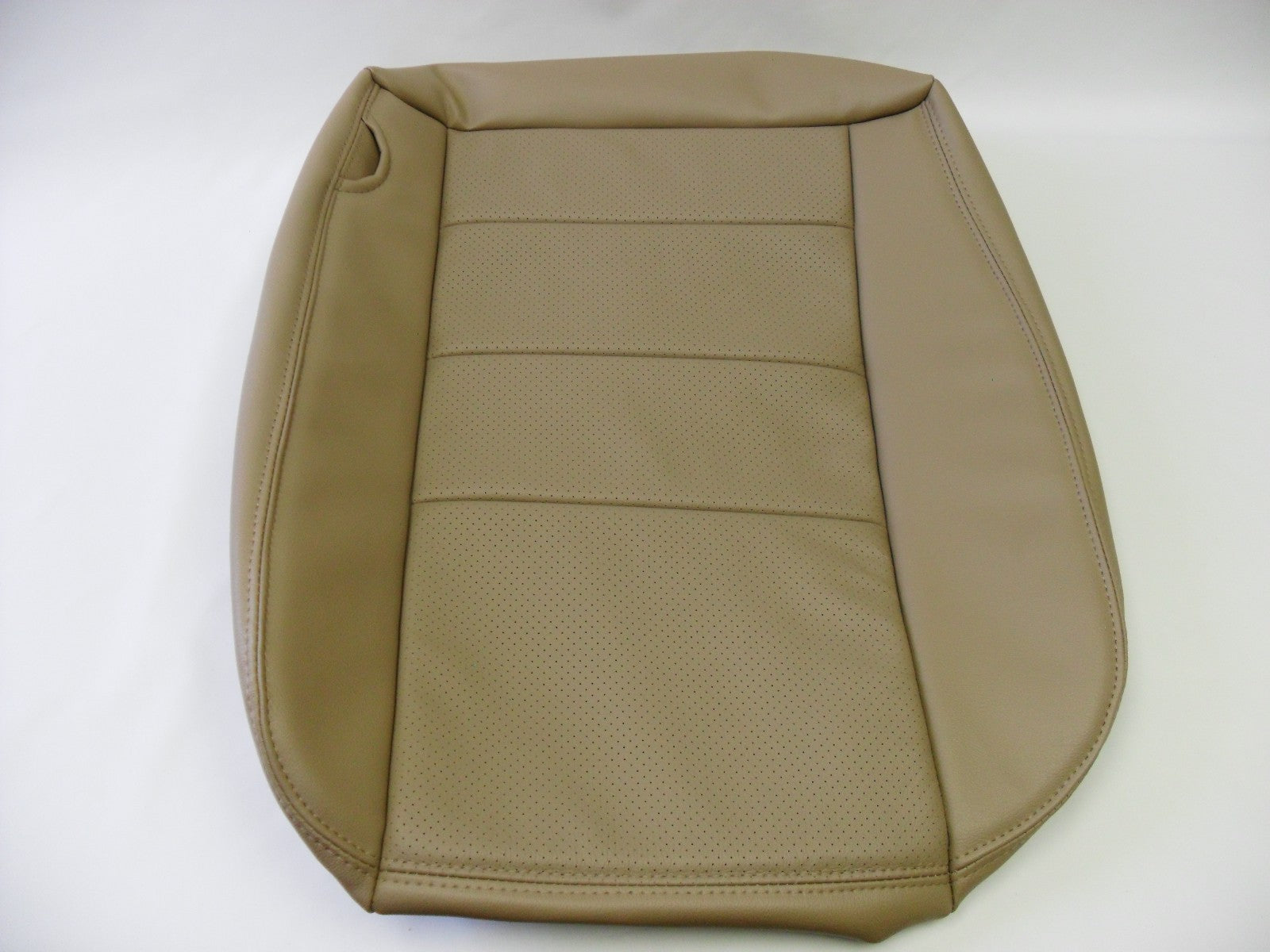 2002 to 07 Ford F250 350 Lariat Driver Bottom Leather Seat Cover TAN Perforated