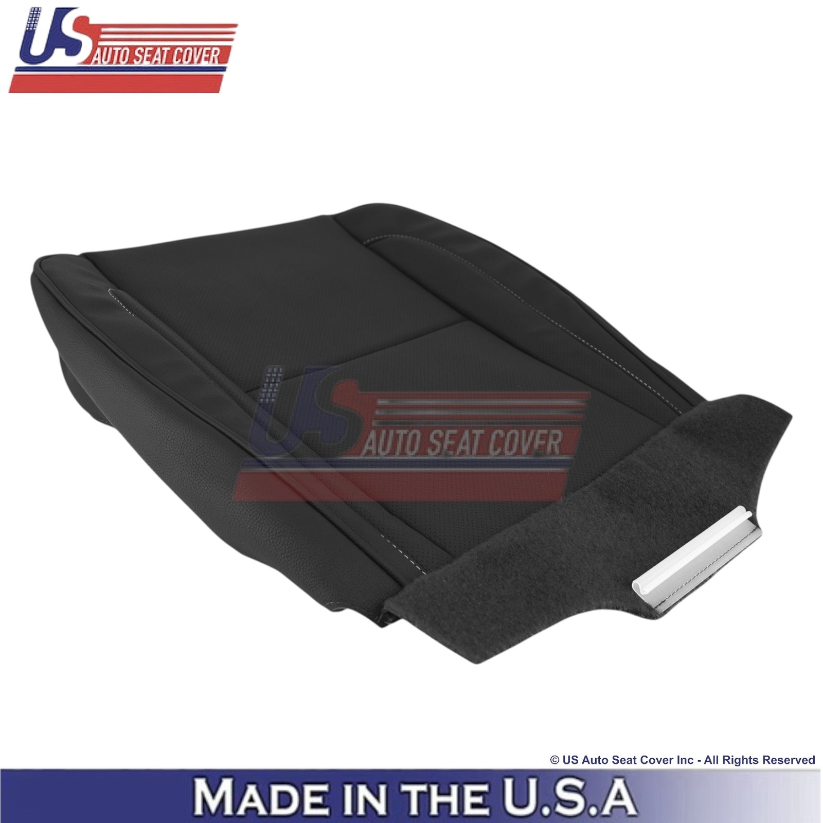 2007-2014 For Cadillac Escalade Platinum Leather Front Seat Covers Ebony Black