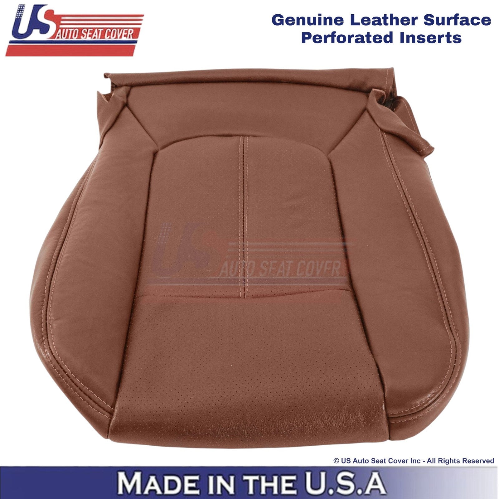 2011-2014 For Ford F250 F350 Genuine Leather Driver Bottom Seat Covers Chaparral