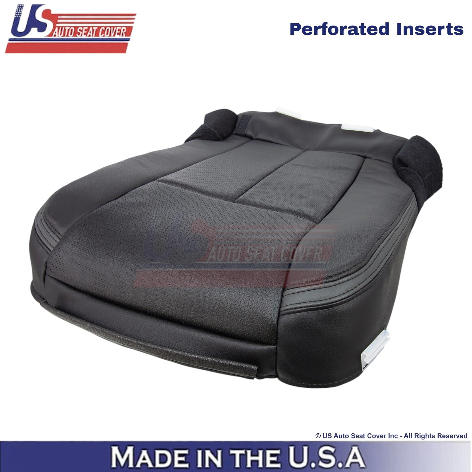 2015-2017 Fits Ford Expedition Platinum Leather Driver Bottom Seat Cover Ebony