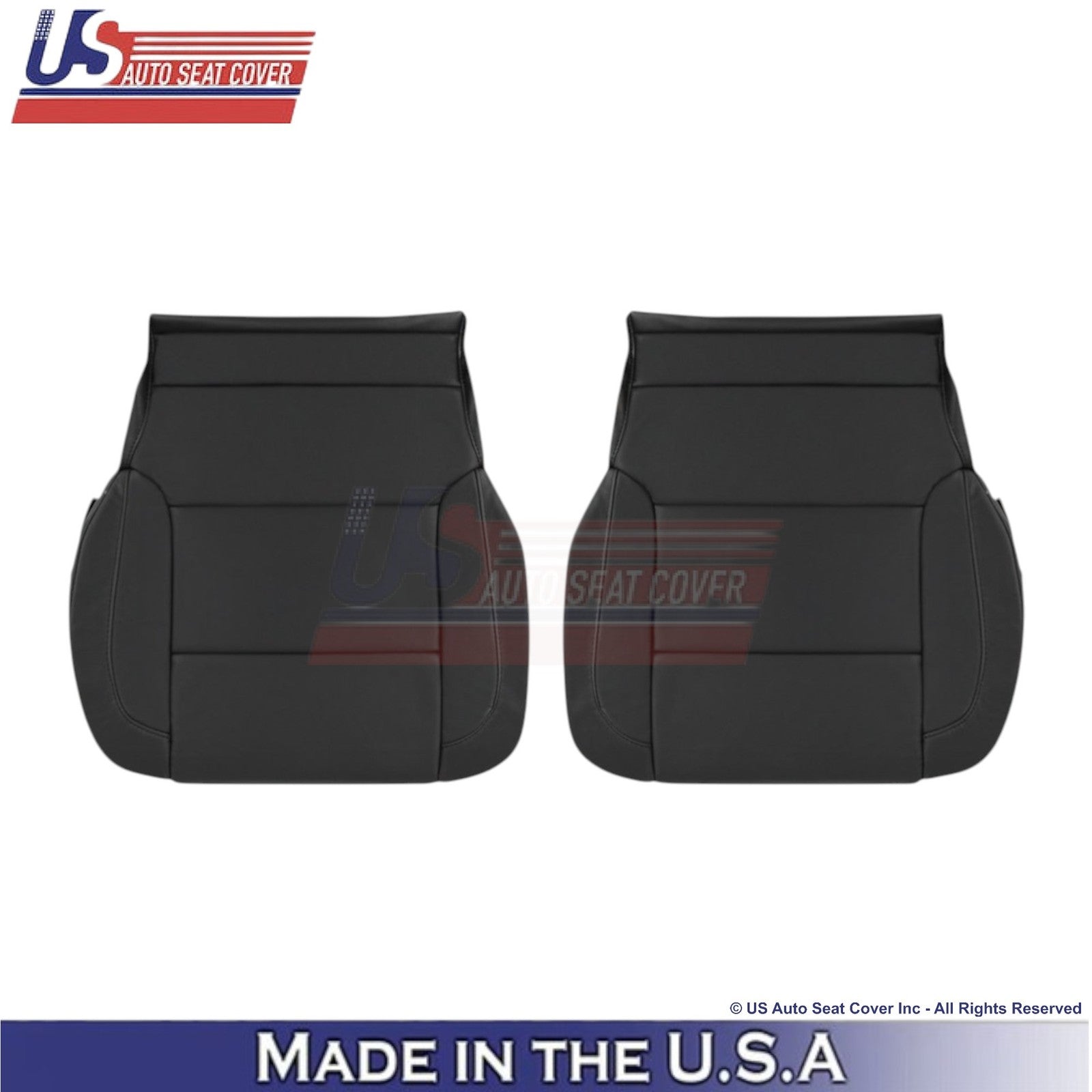 2014-2019 For Chevy Silverado 1500 LT LS Leatherette Front Bottom Covers Black