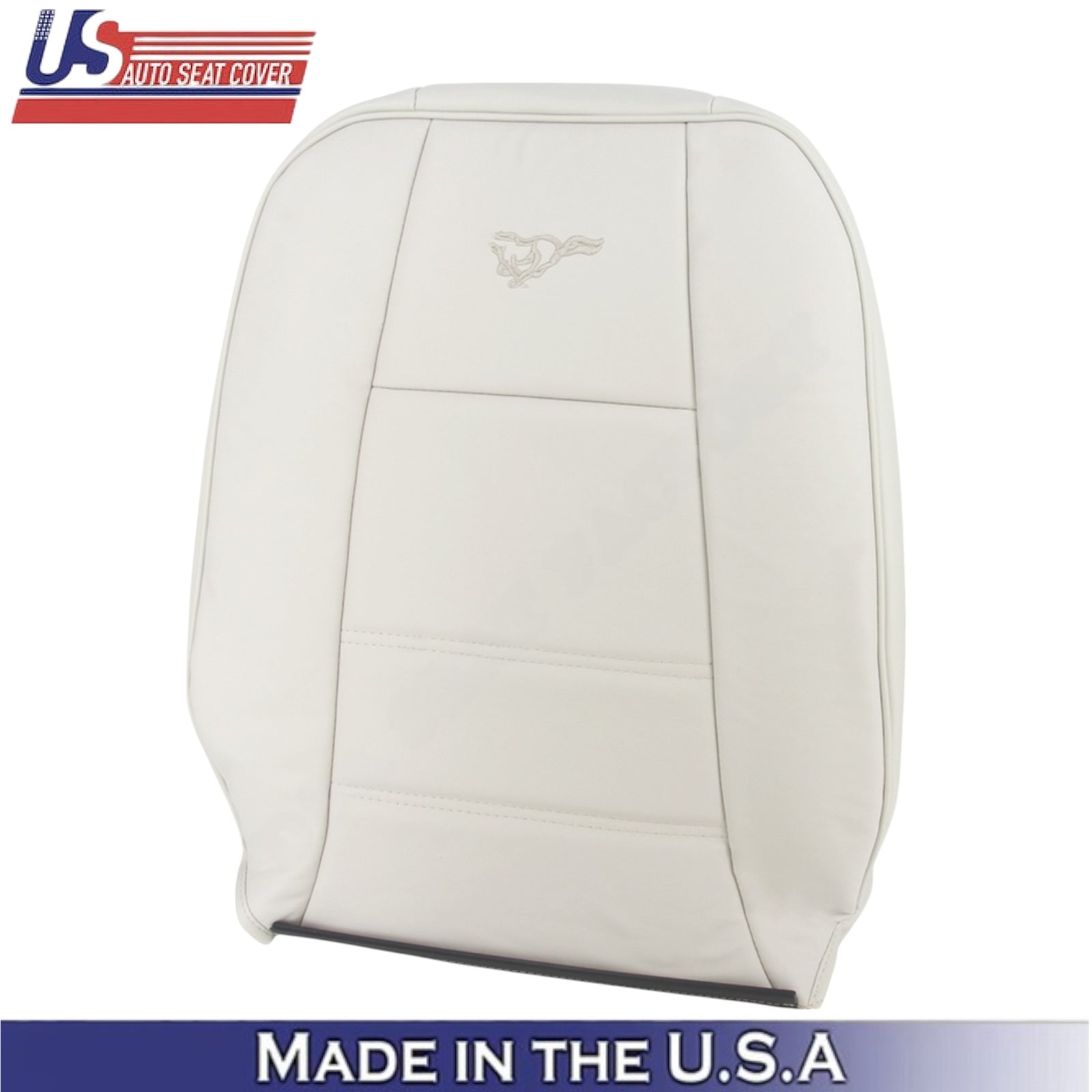 1999-2004 For Ford Mustang V6 Leatherette Front Replacement Covers Oxford White