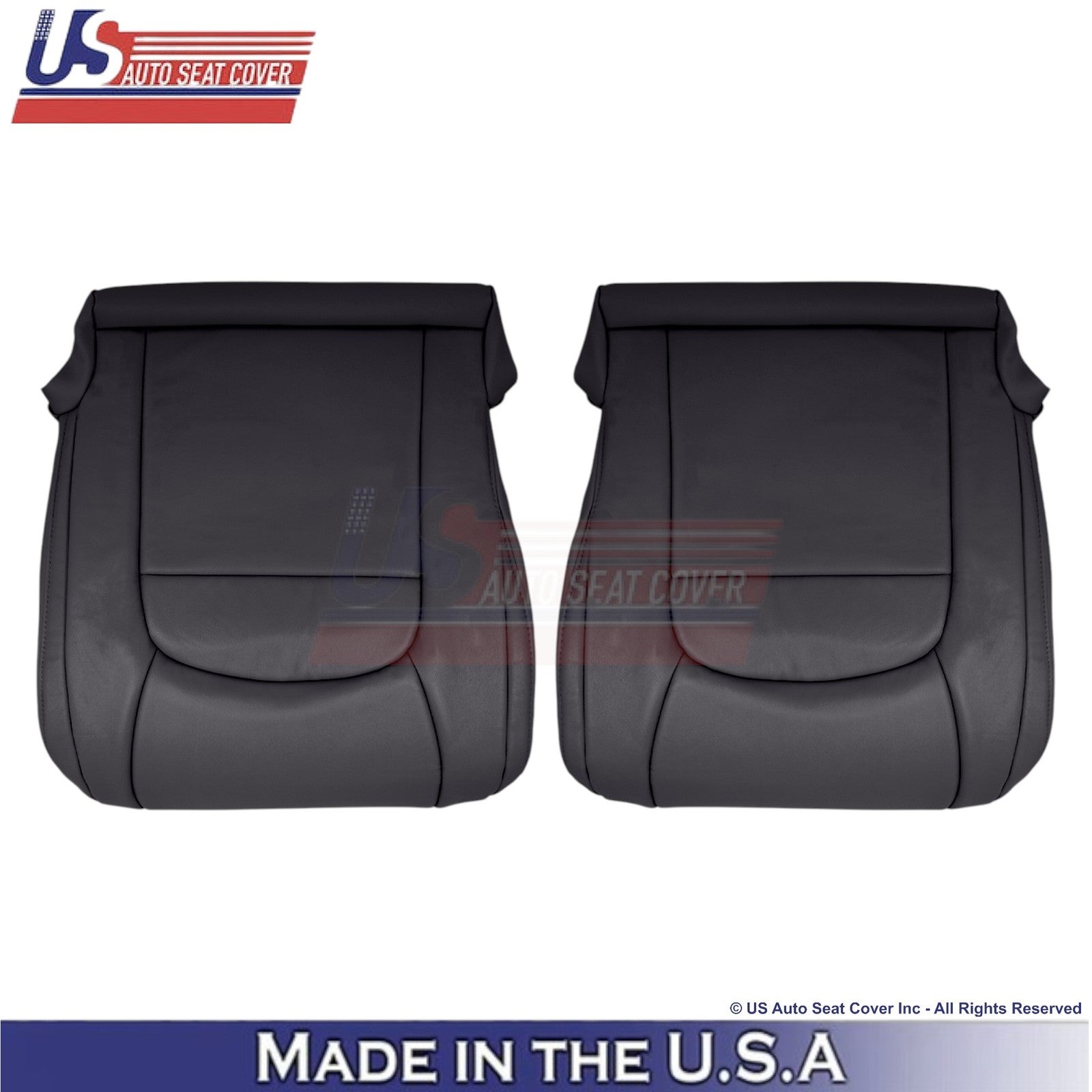 2008-2021 For Toyota Land Cruiser Leatherette Front Bottom Seat Covers Black