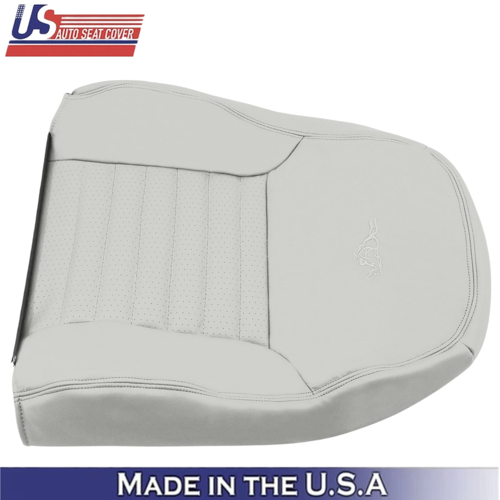 1999-2004 For Ford Mustang GT Genuine Leather Driver Side Covers Oxford White